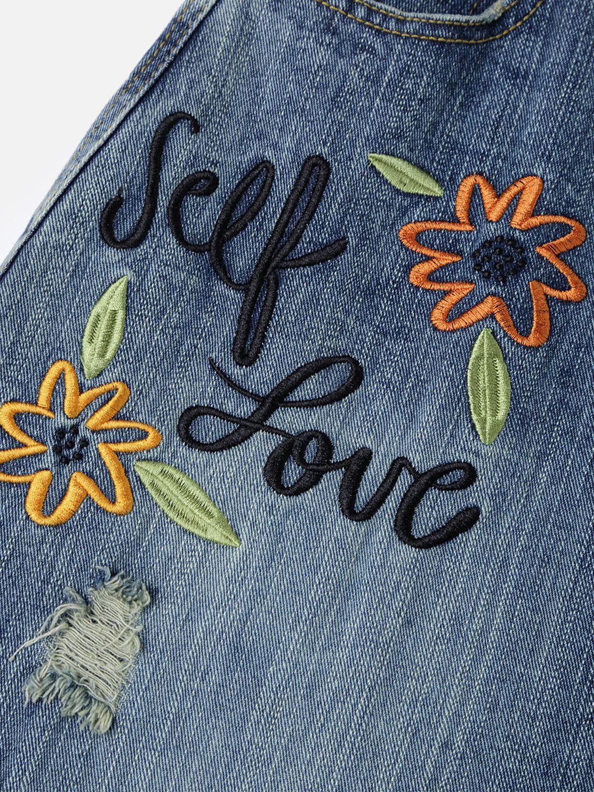 Aelfric Eden Flower Embroidery Jeans Product Image