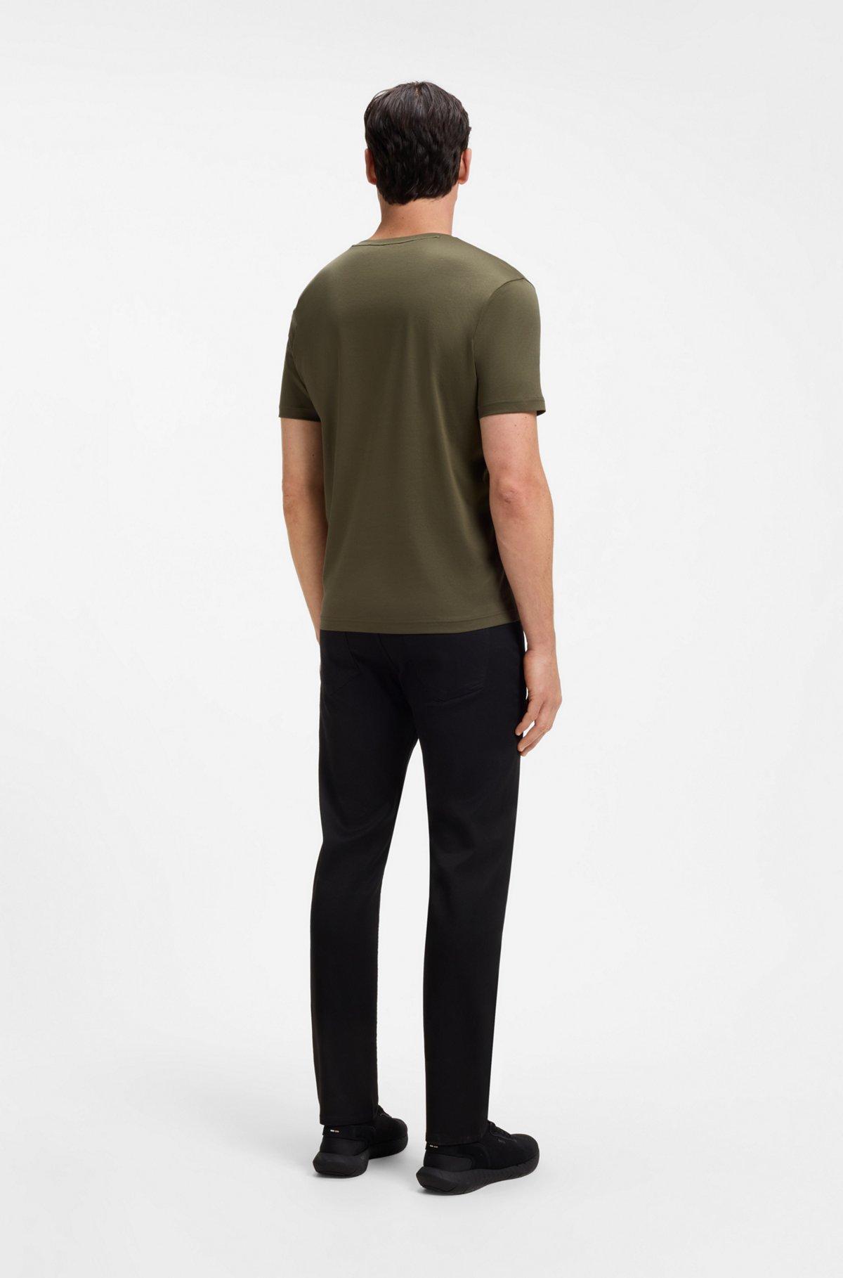 Porsche x BOSS mercerized-cotton T-shirt with reflective branding Product Image