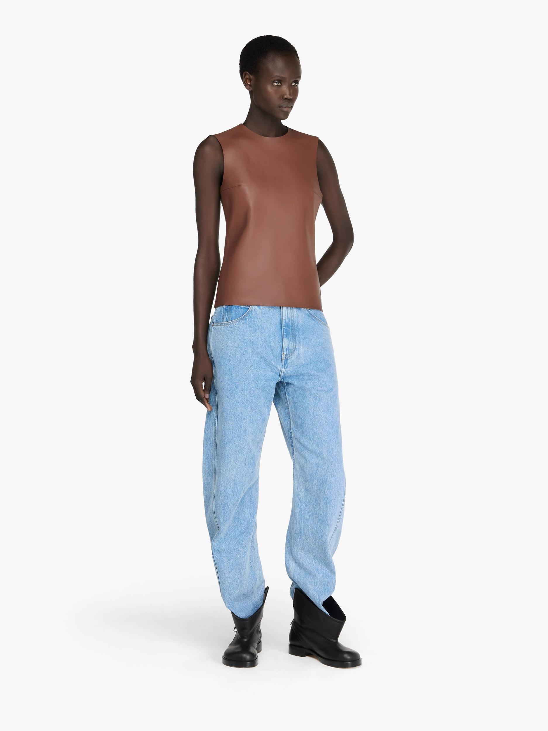 SLEEVELESS LEATHER TOP Product Image