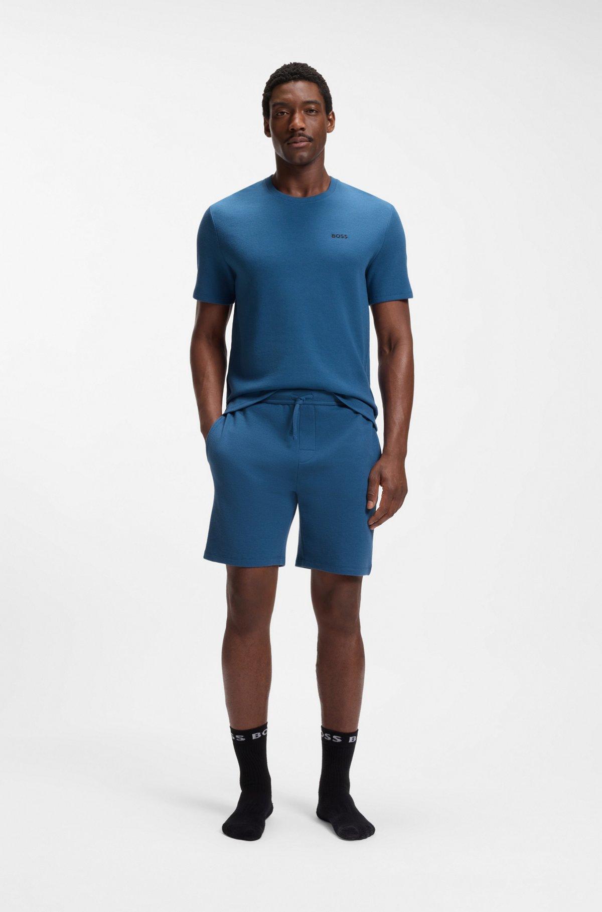 Cotton-blend pajama shorts with embroidered logo Product Image