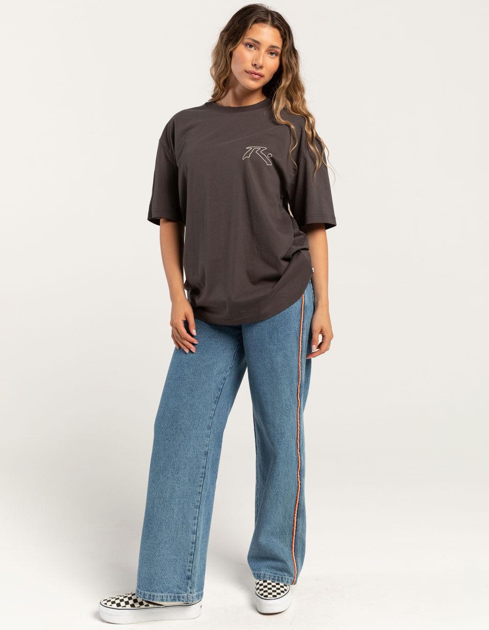 RUSTY Zone In Womens Boyfriend Tee - BLACK Product Image