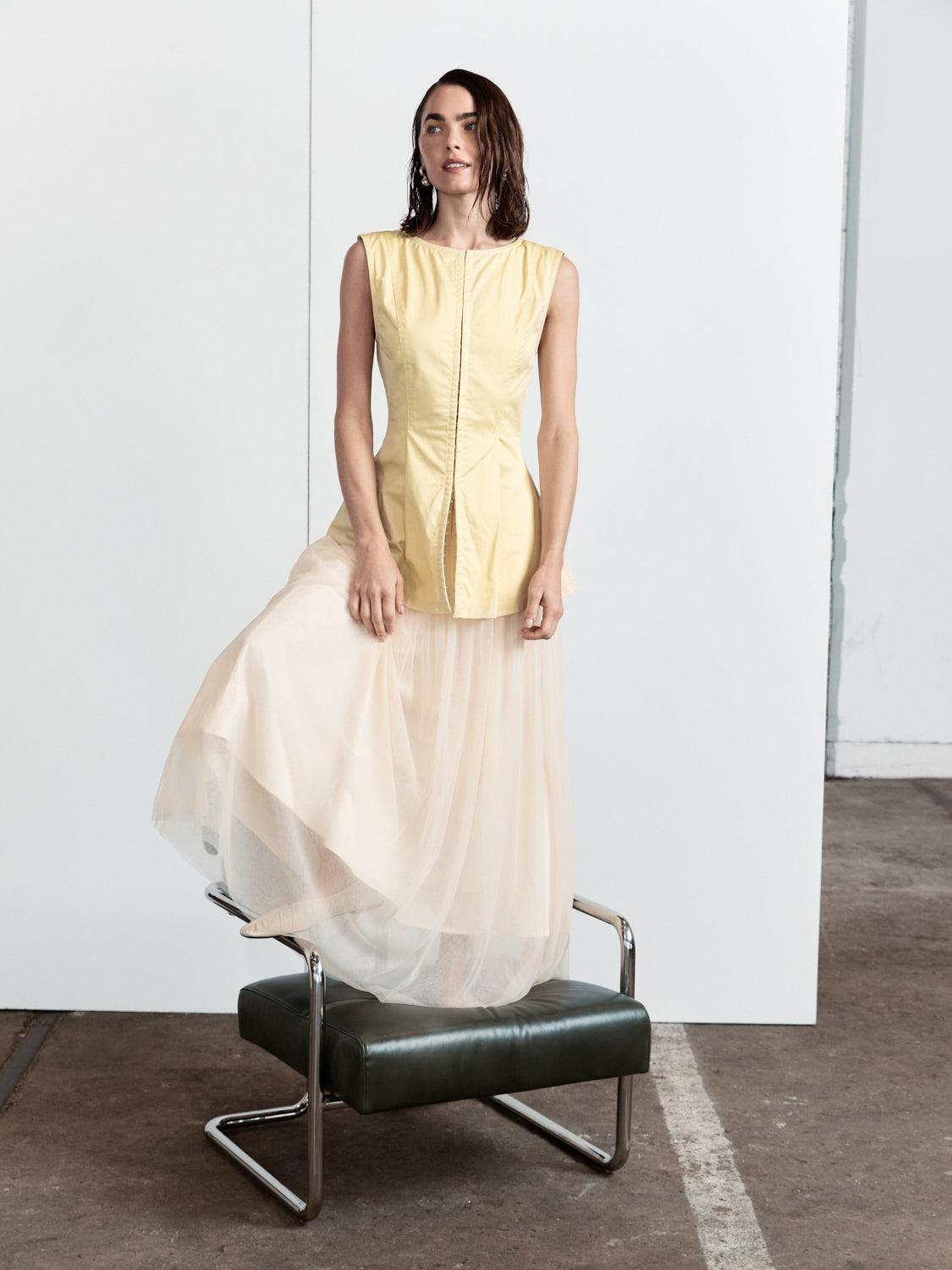 Irina Maxi Skirt Cream Product Image