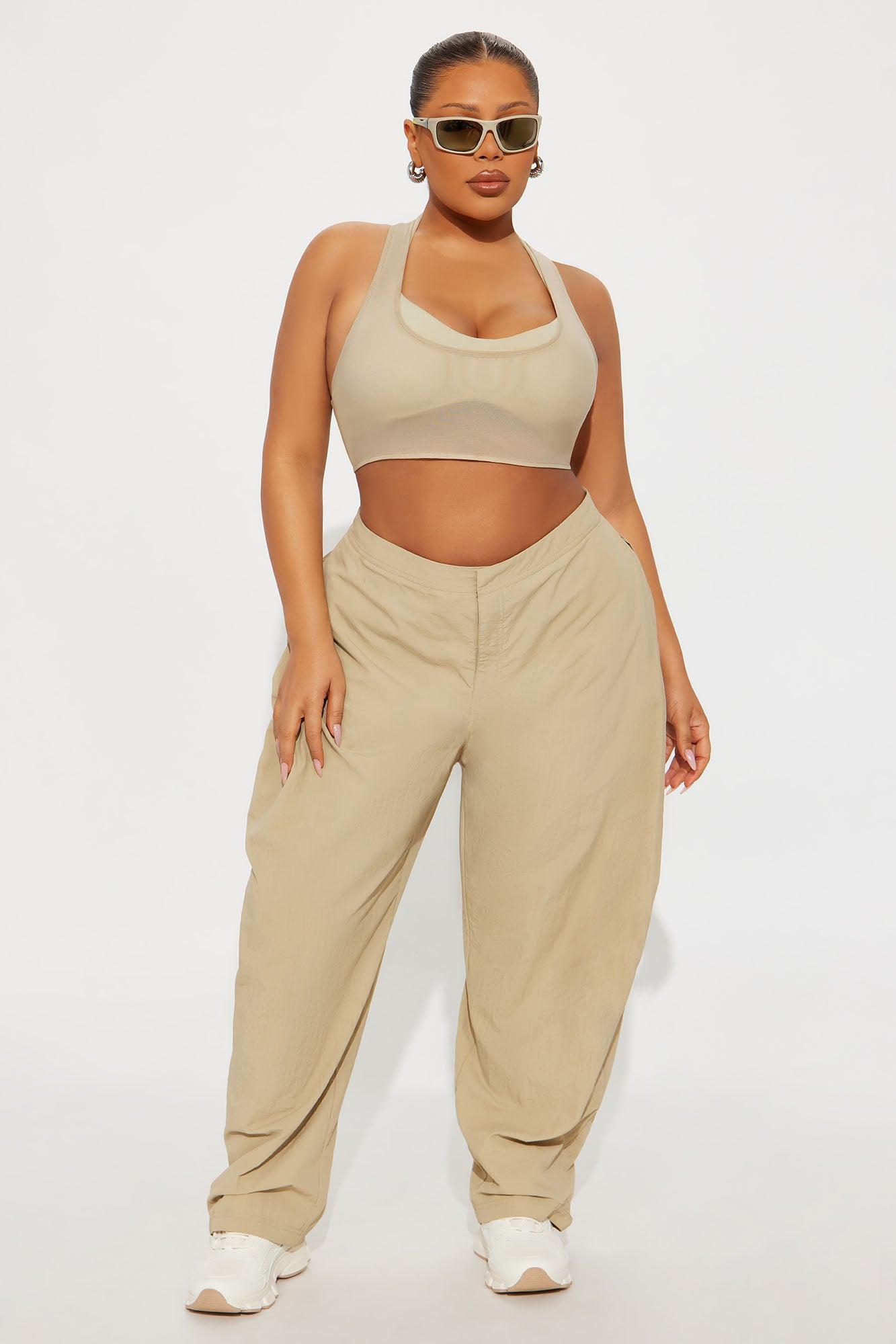 Power Mesh Racerback Bra Top - Stone Female Product Image