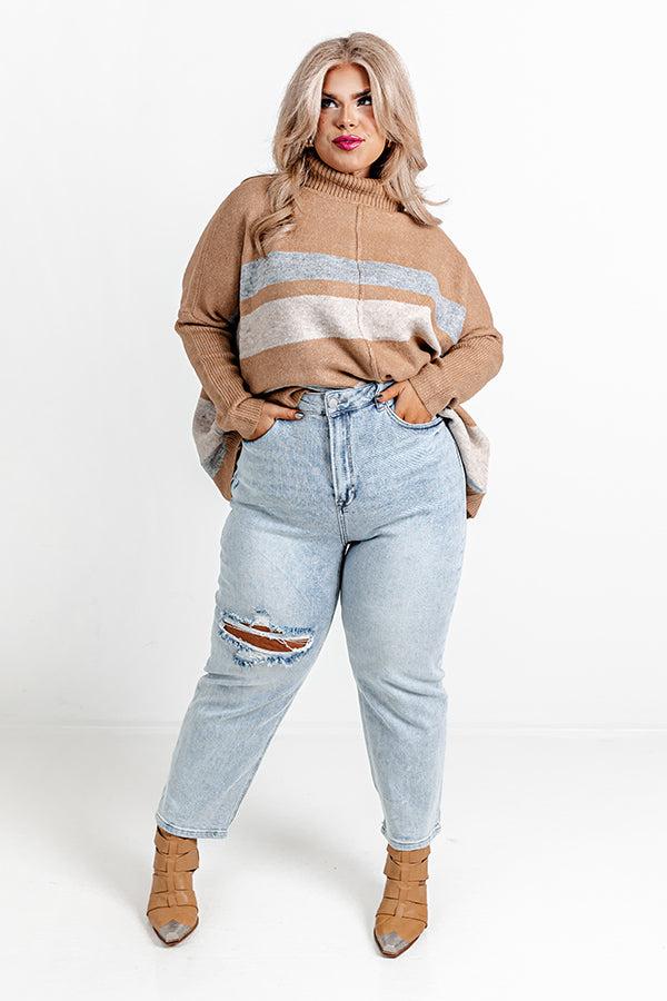 Risen The Bolt High Waist Jean in Light Wash Curves Product Image
