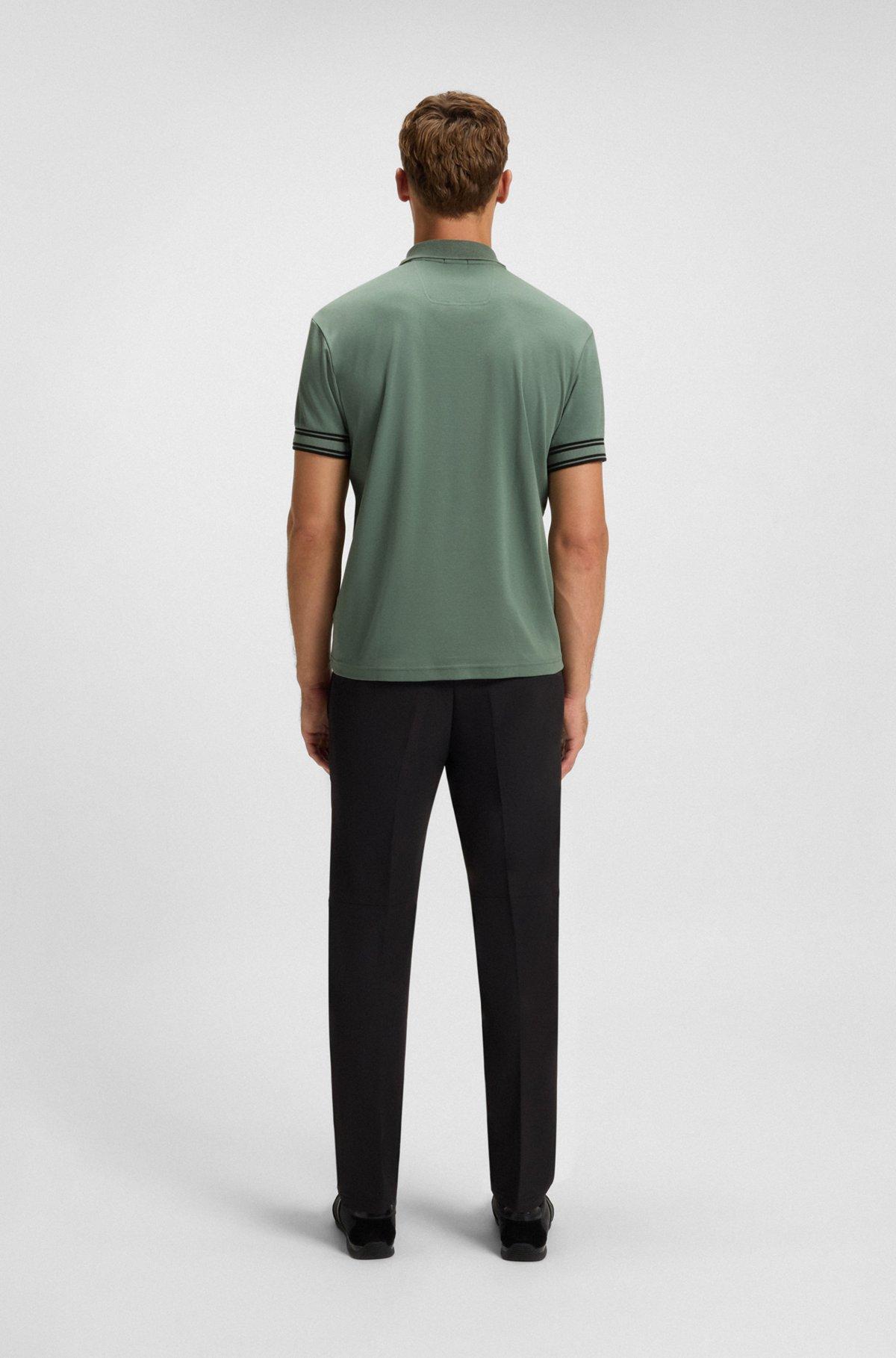 Paddy polo shirt with striped placket and logo Product Image