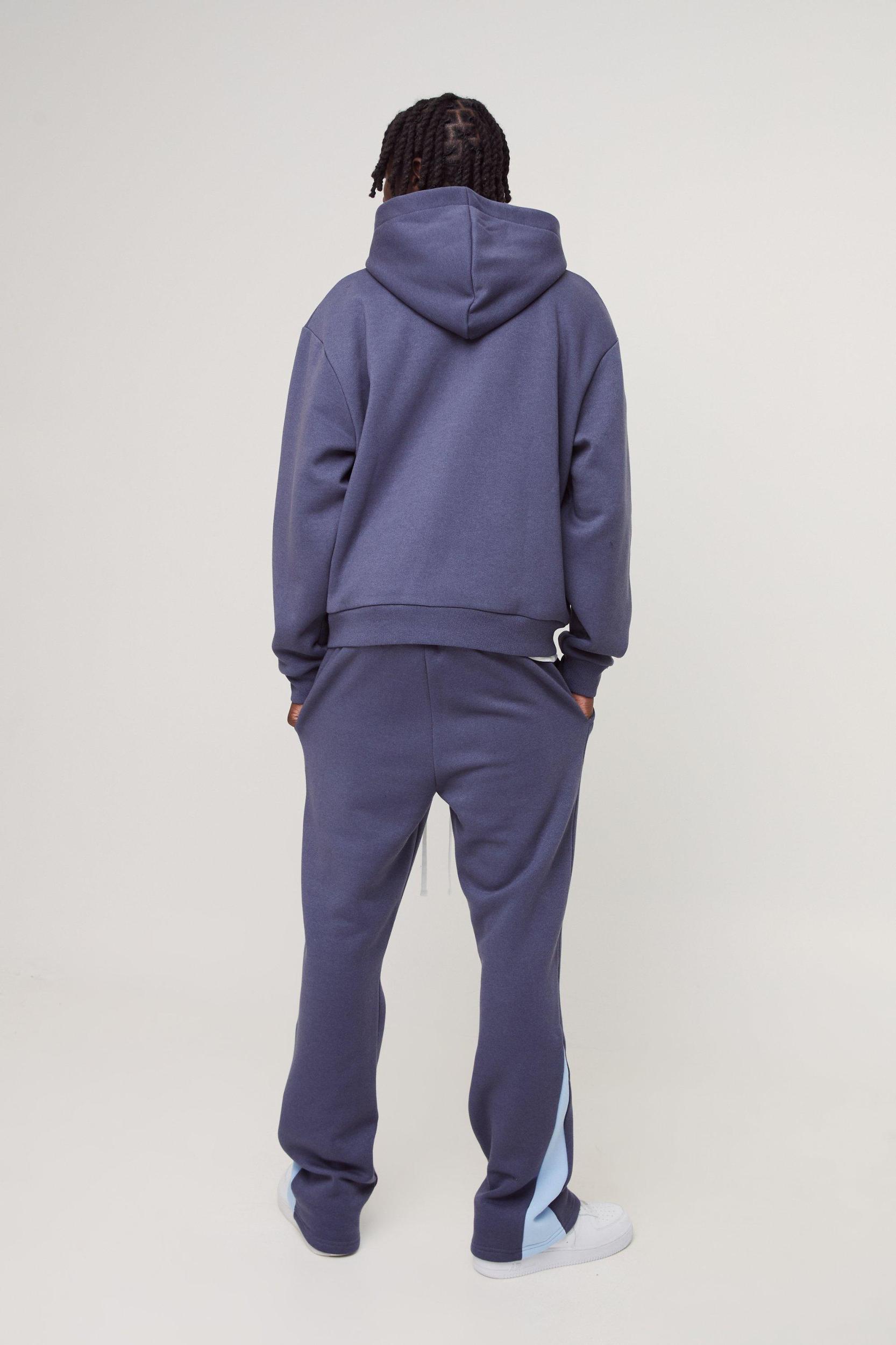 Oversized Boxy Graffiti 13 Varsity Zip Through Hoodie | boohooMAN USA Product Image