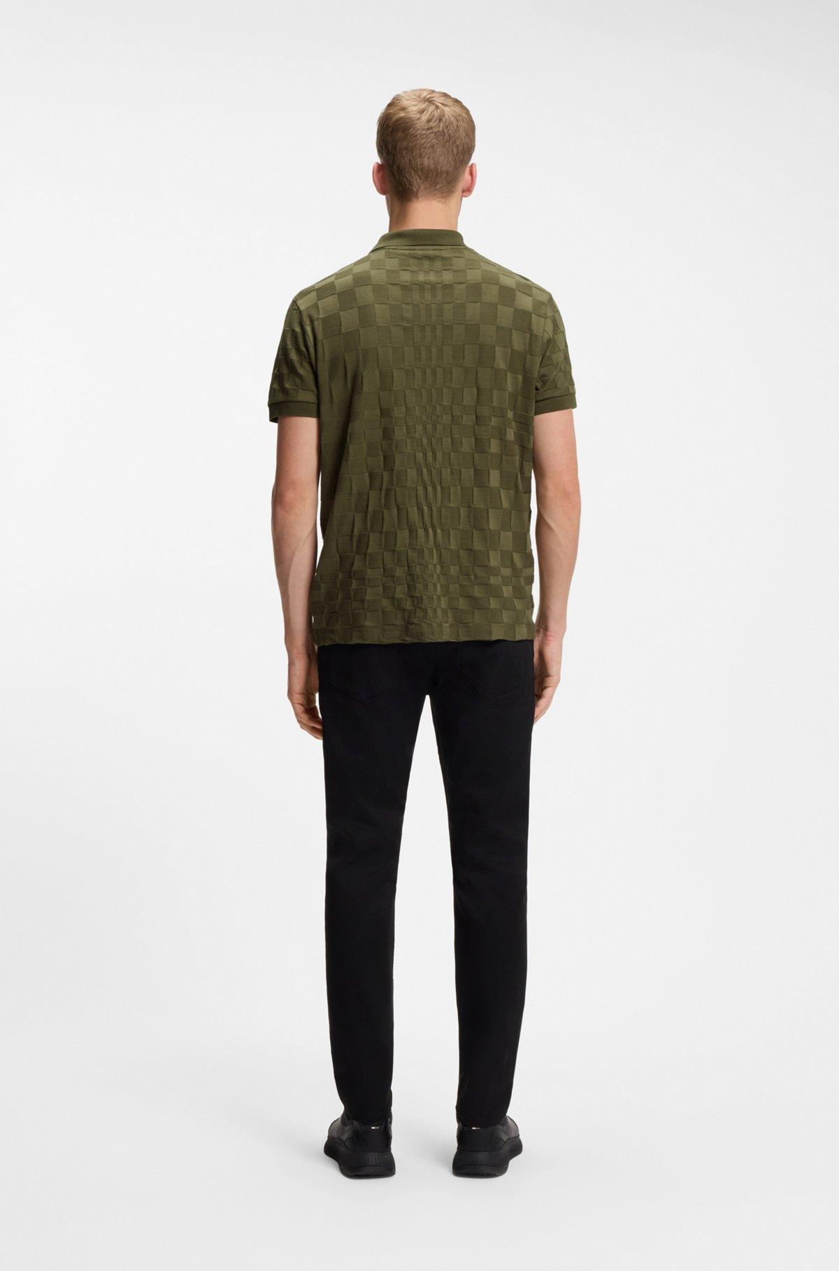 Porsche x BOSS polo shirt in jacquard-patterned cotton Product Image