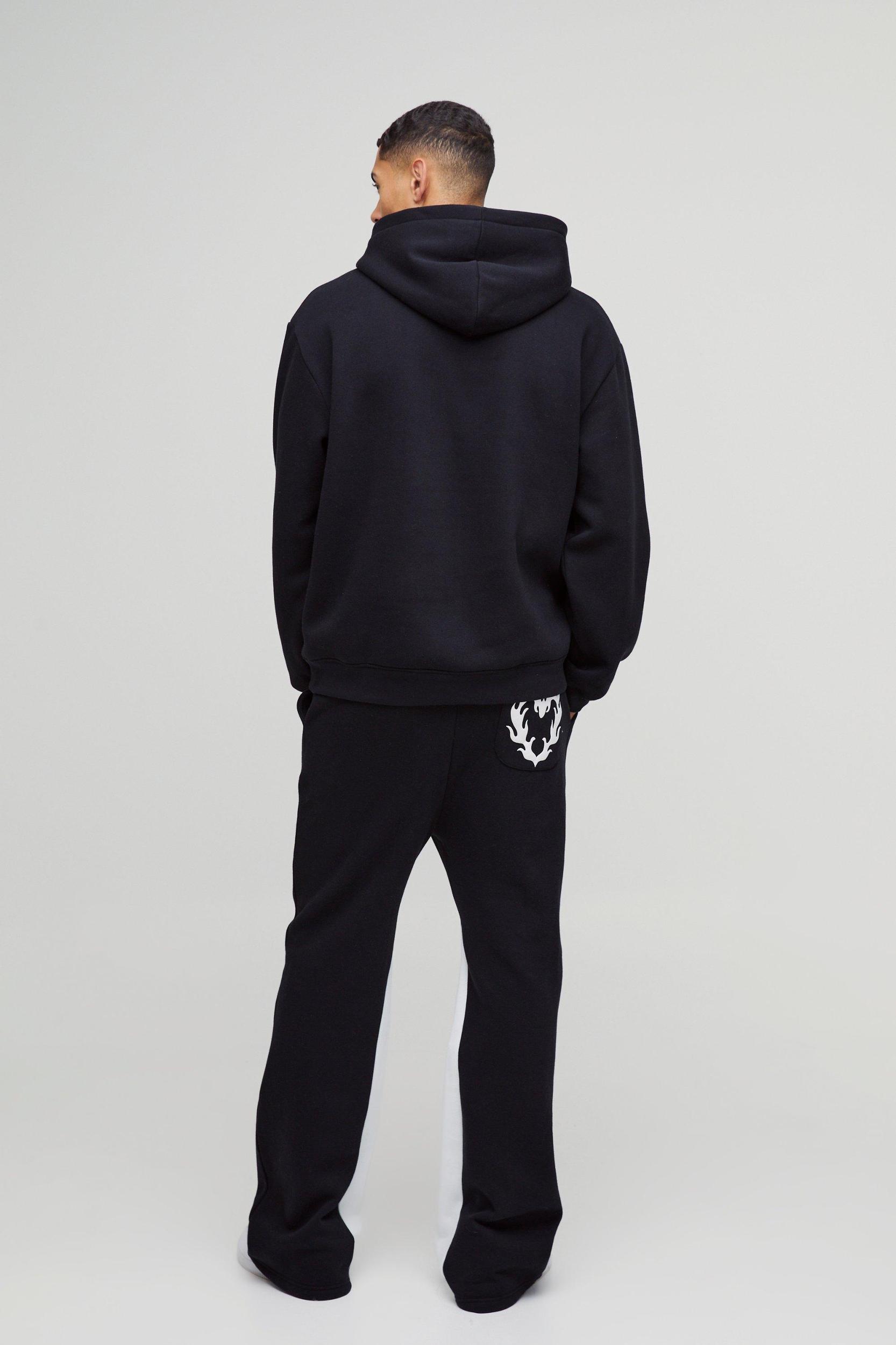 Oversized Cold Hearted Puff Print Hoodie | boohooMAN USA Product Image