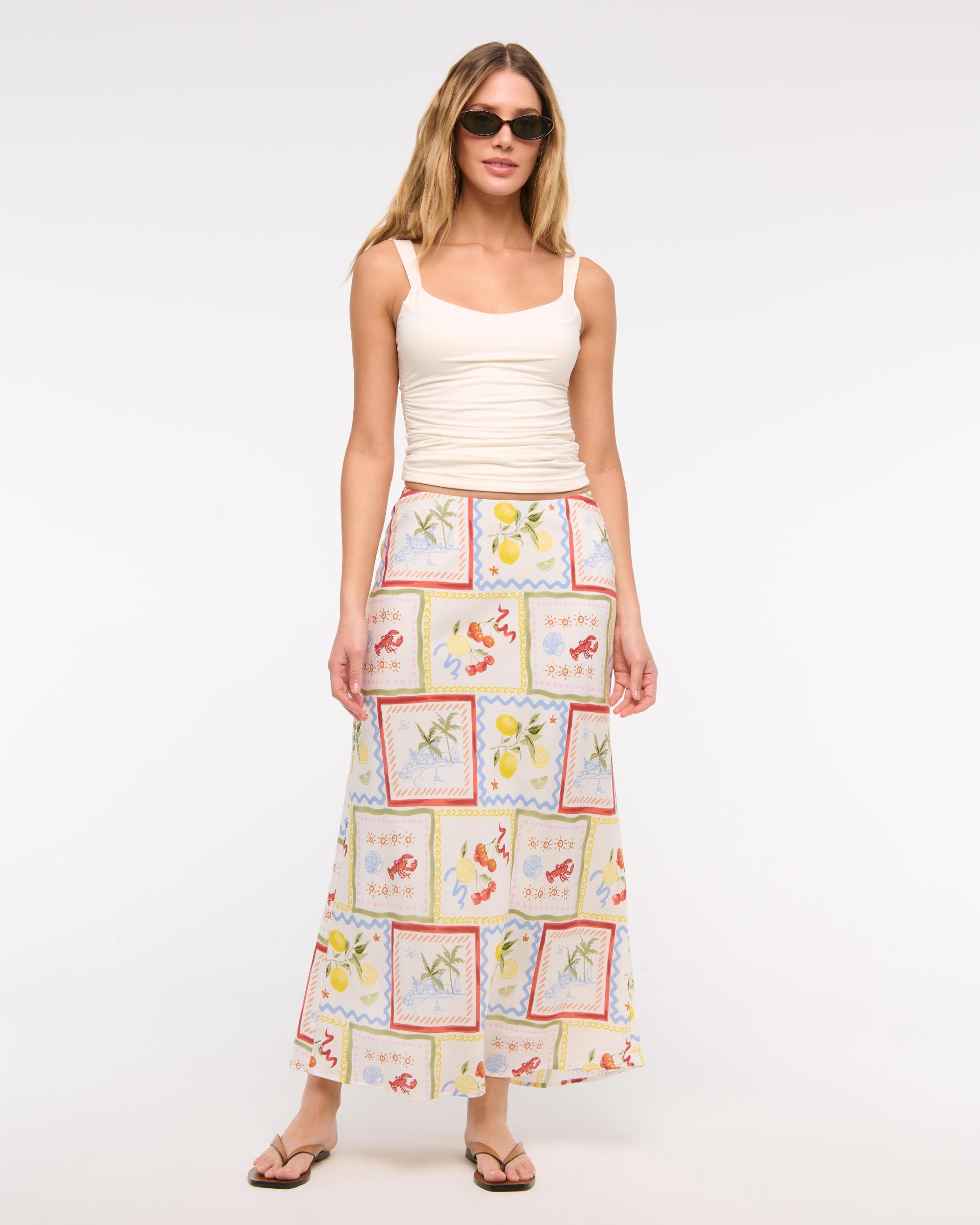 Mid Rise Maxi Skirt Product Image
