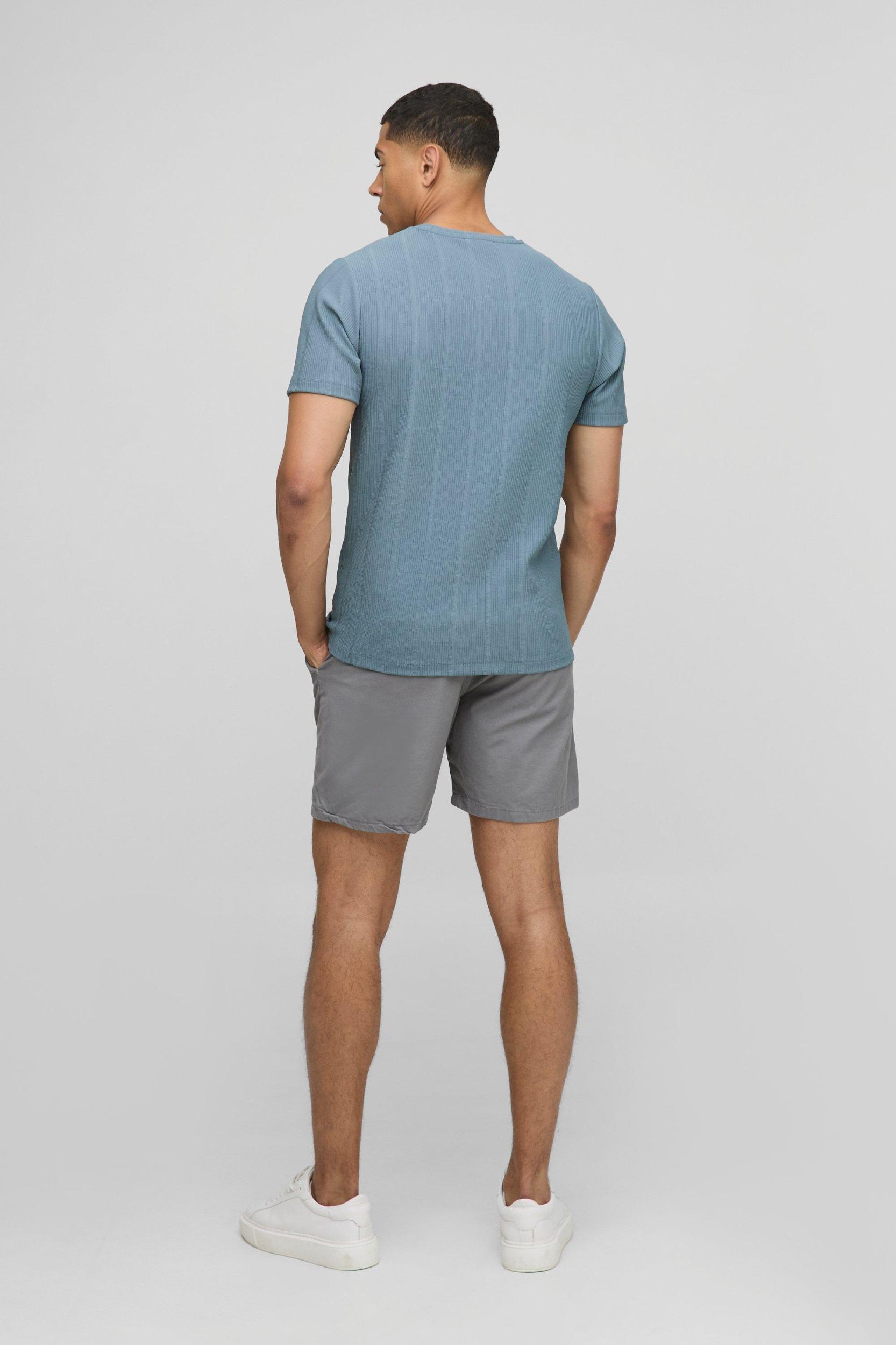 Relaxed Fit Chino Shorts in Grey | boohooMAN USA Product Image