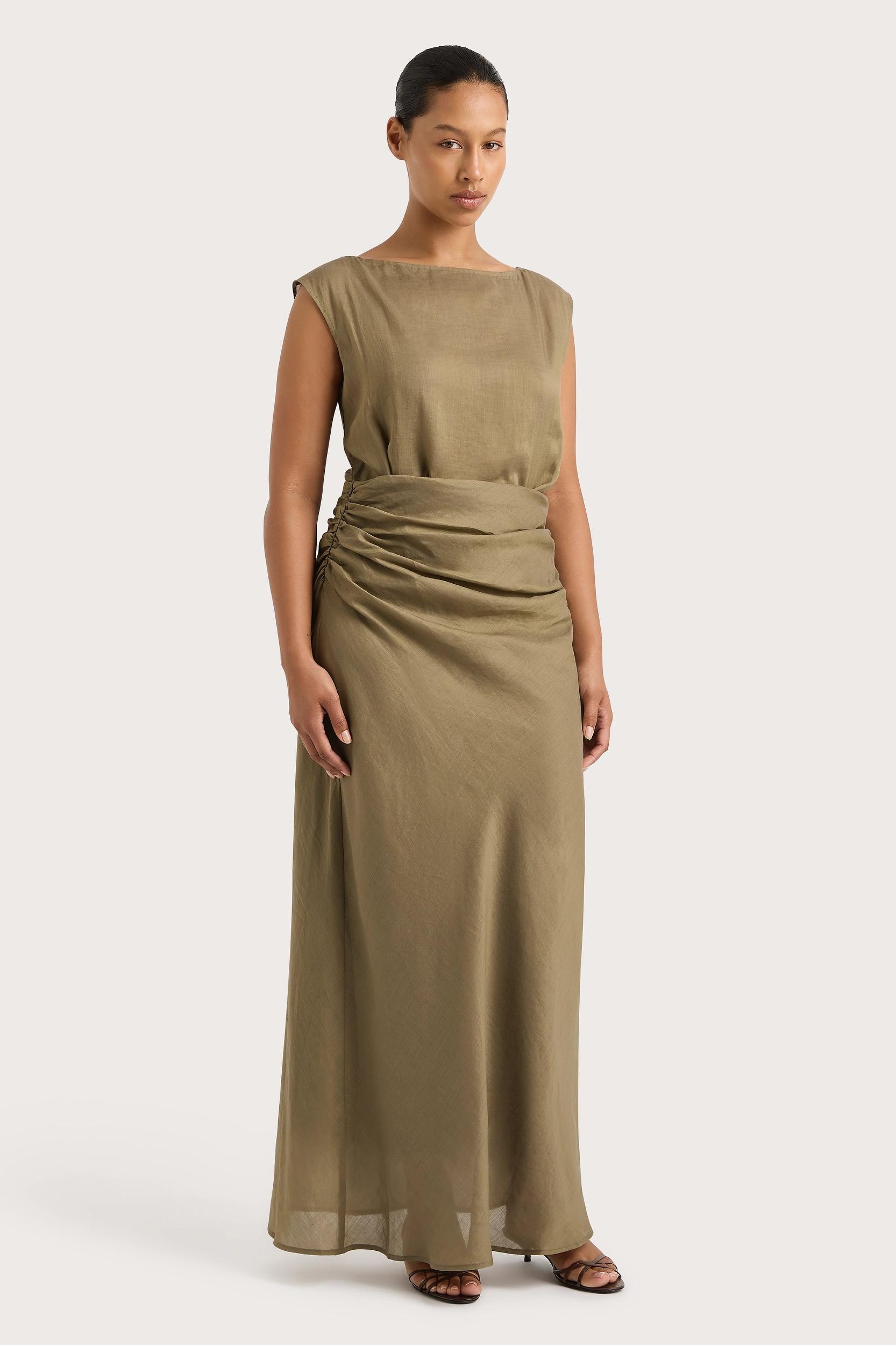 Adelia Maxi Dress Khaki - Final Sale Product Image