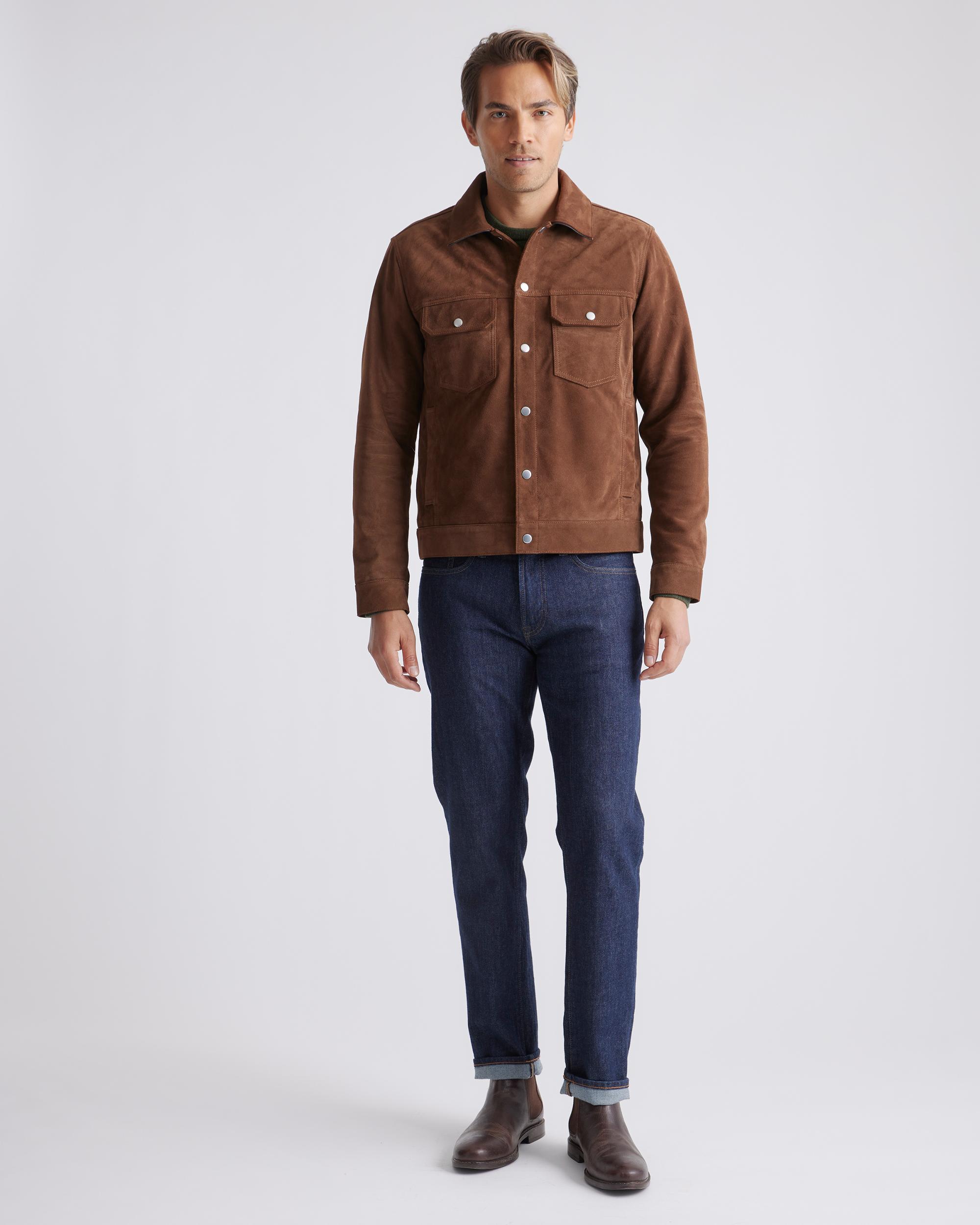 Quince | Men's Italian Suede Trucker Jacket Suede Leather Product Image