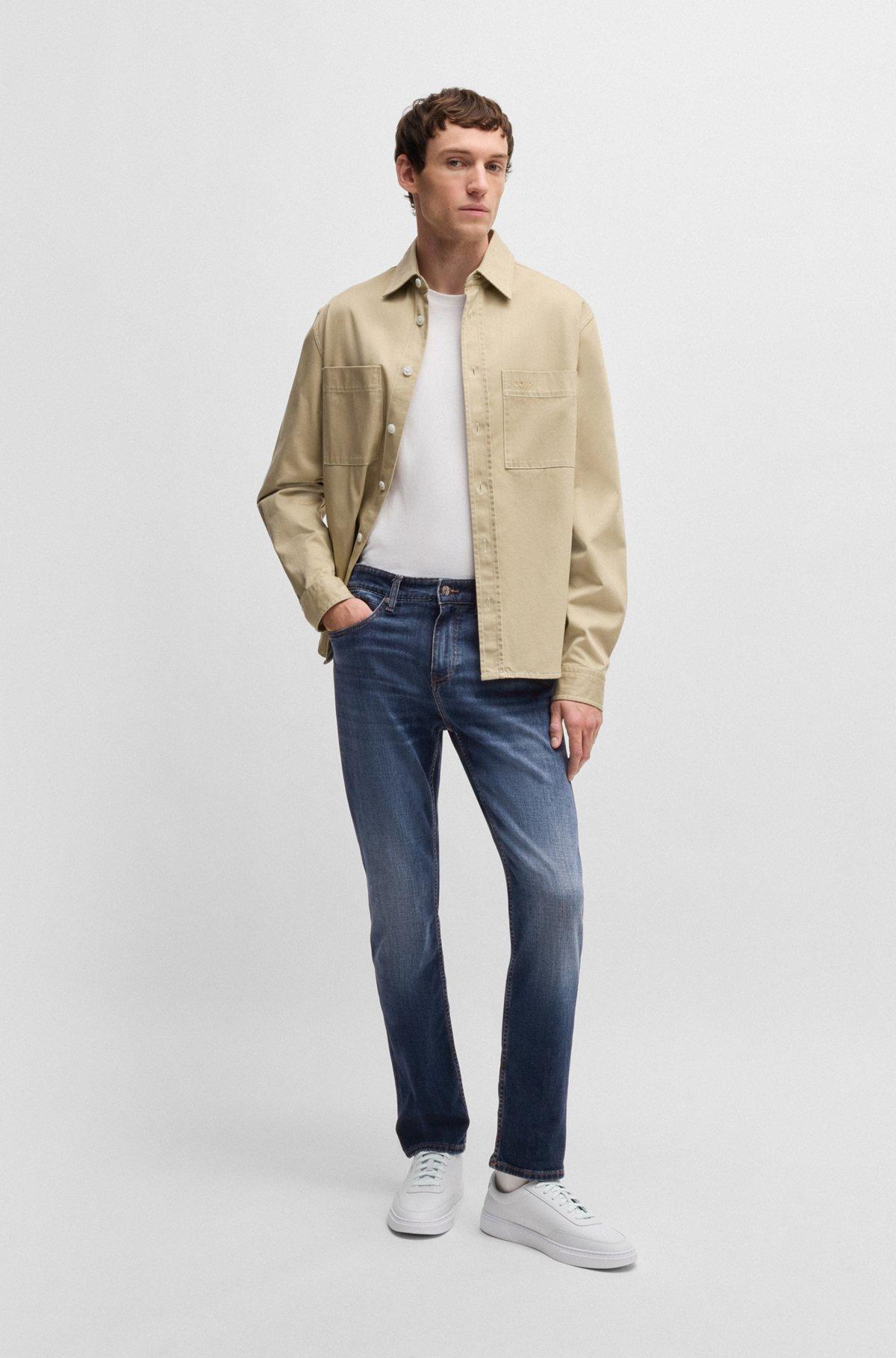 Delaware slim-fit jeans in blue comfort-stretch denim Product Image