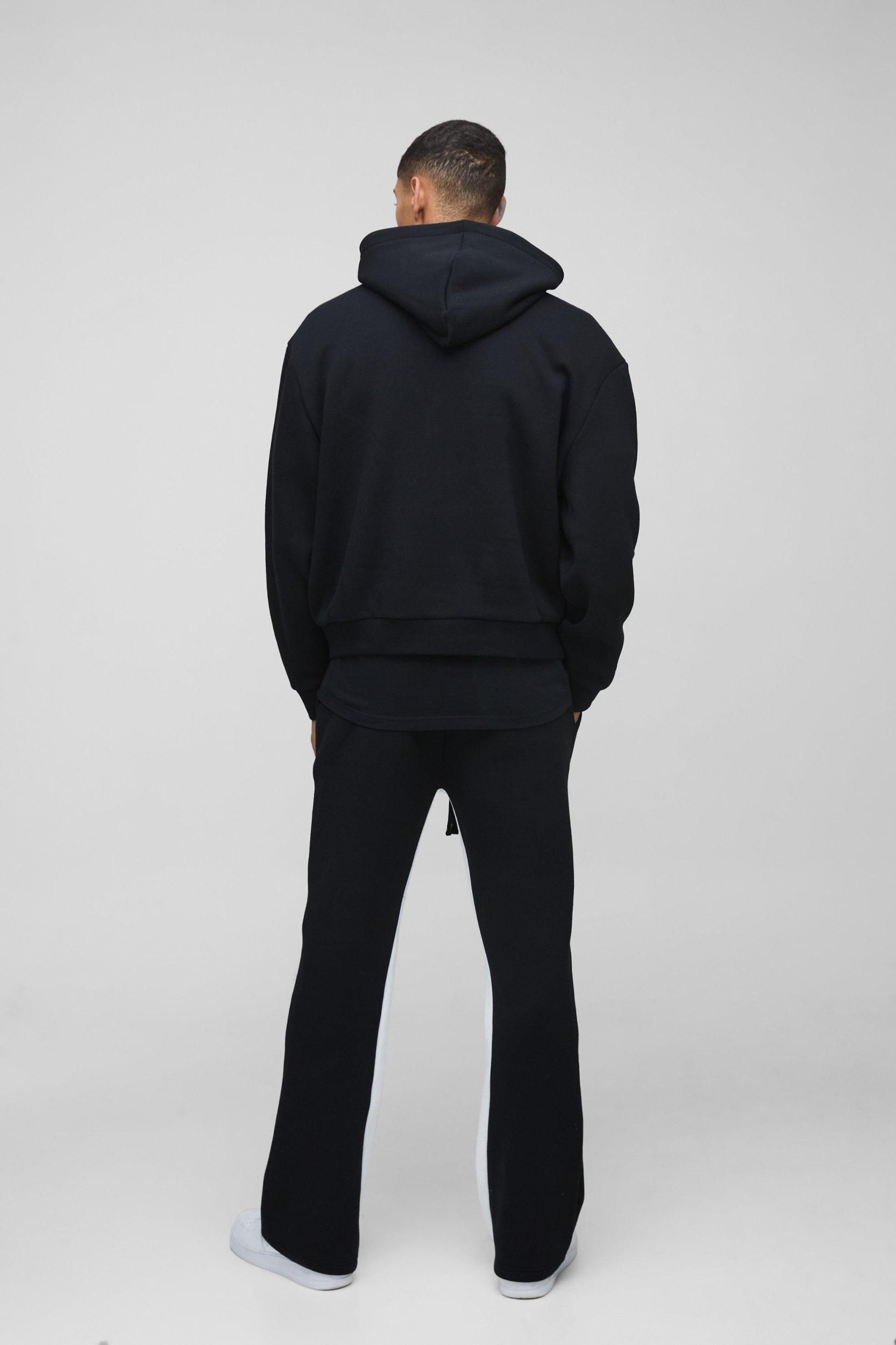 Oversized Boxy M Star Extended Drawcord Hooded Tracksuit | boohooMAN USA Product Image