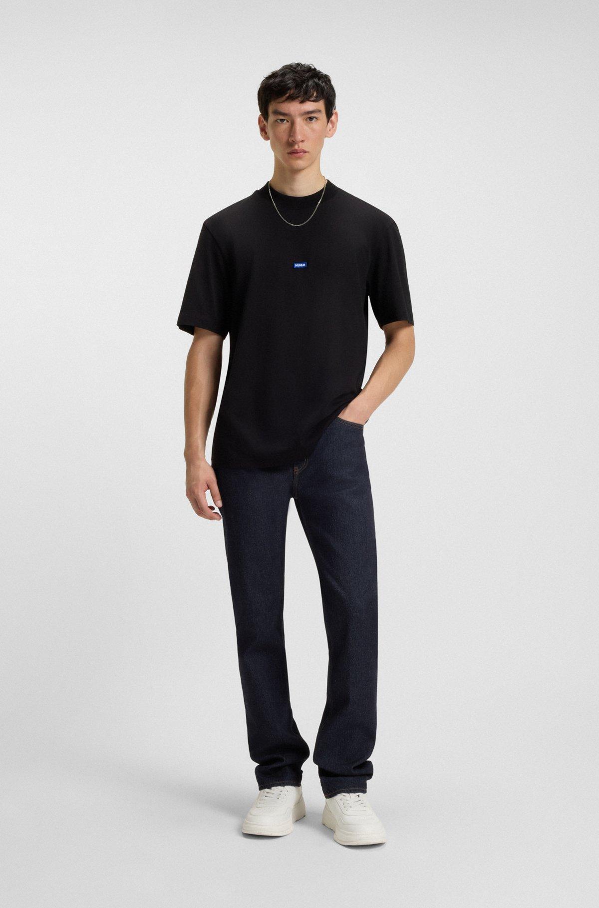 Dark-blue slim-fit jeans in stretch denim Product Image