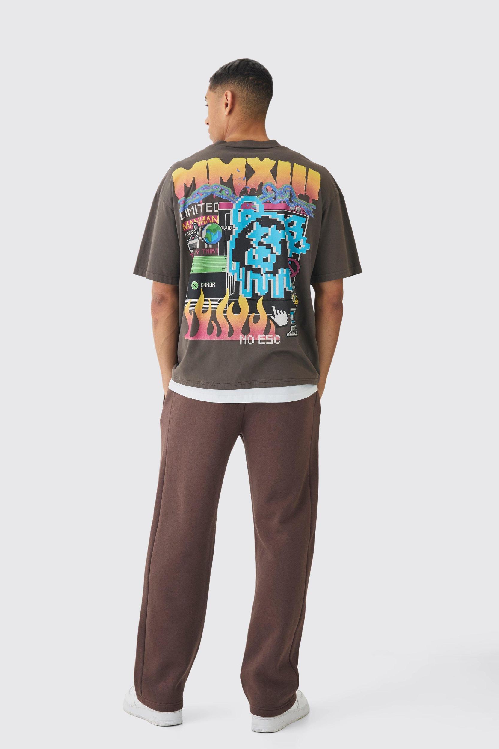 Relaxed Fit Gusset Sweatpants | boohooMAN USA Product Image