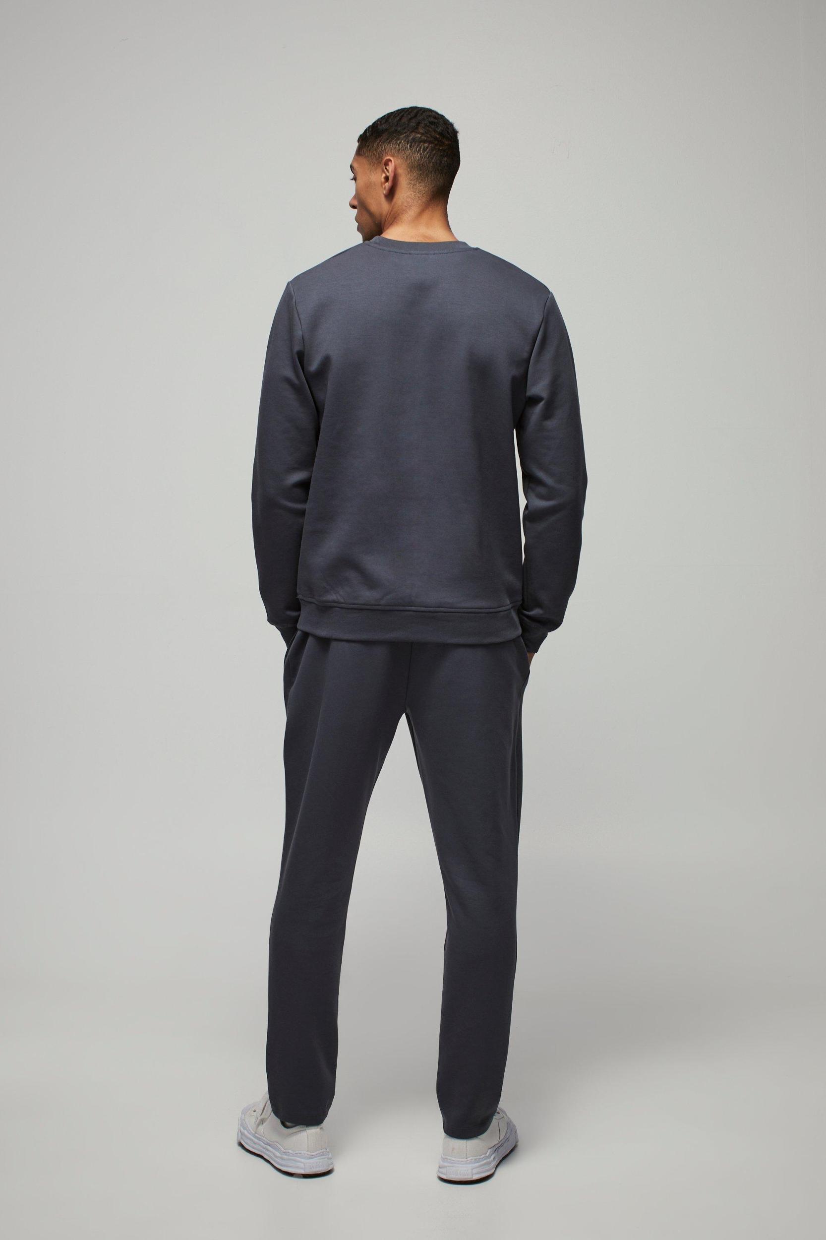 Slim Fit Peached Sweat | boohooMAN USA Product Image