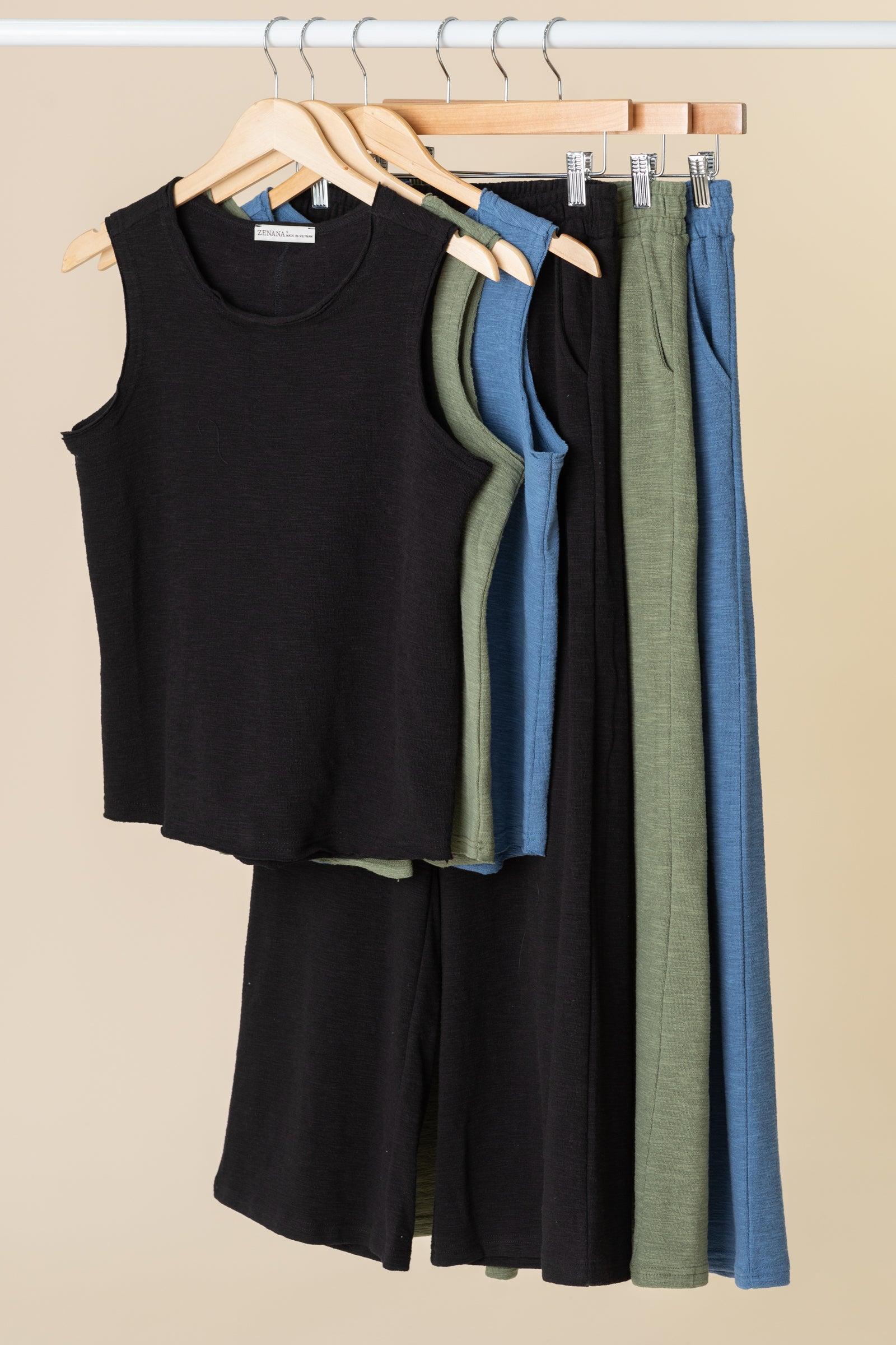 Cotton Slub Tank And Pants Set Product Image