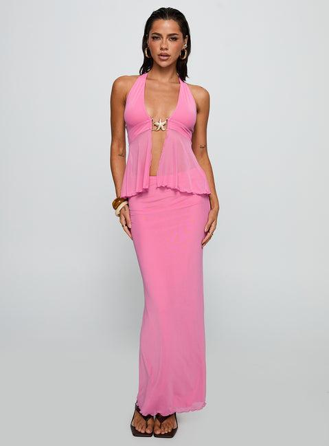 De Angelo Maxi Skirt Pink Product Image