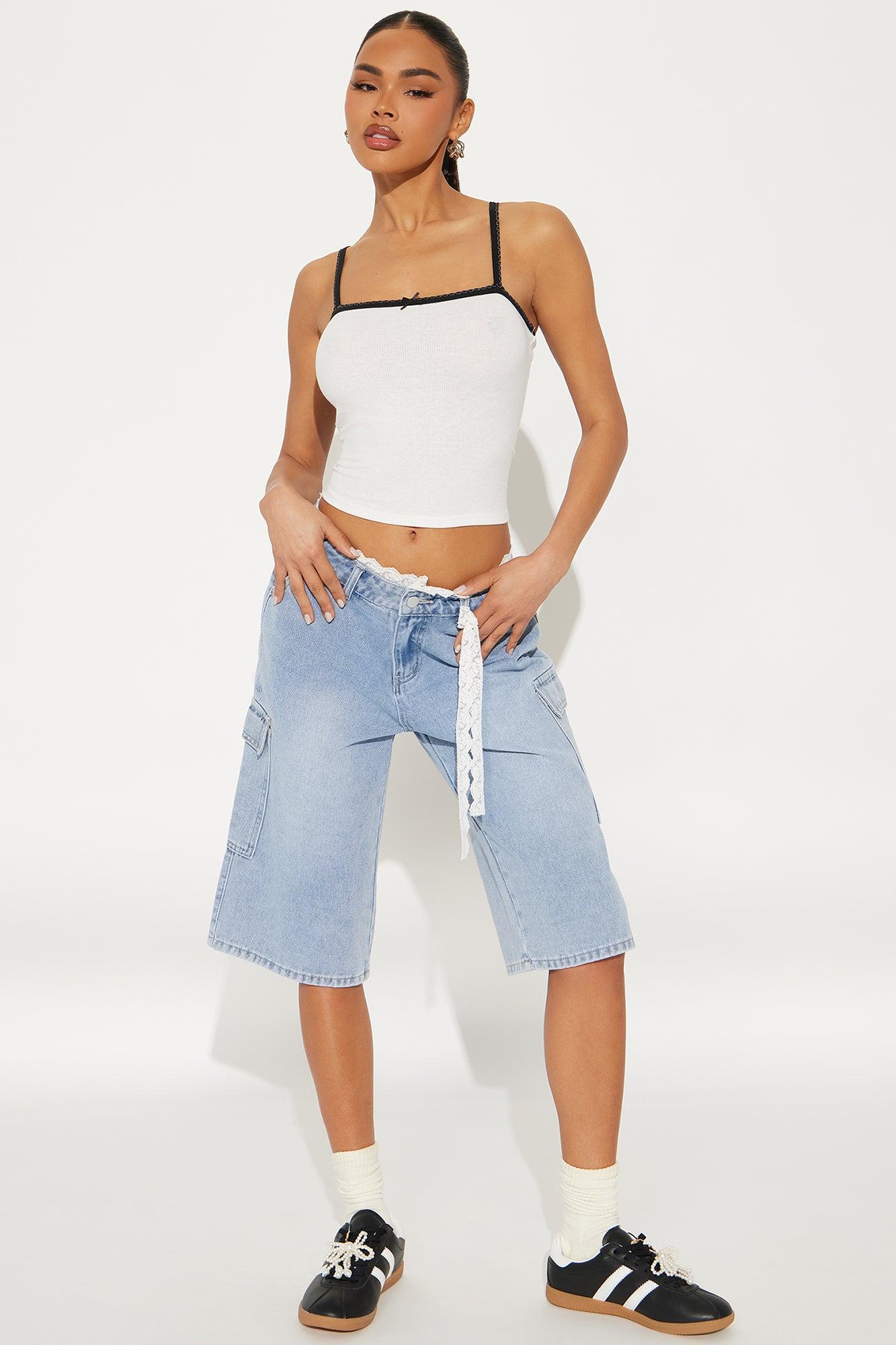 Celeste Ribbed Cami Top - White Product Image