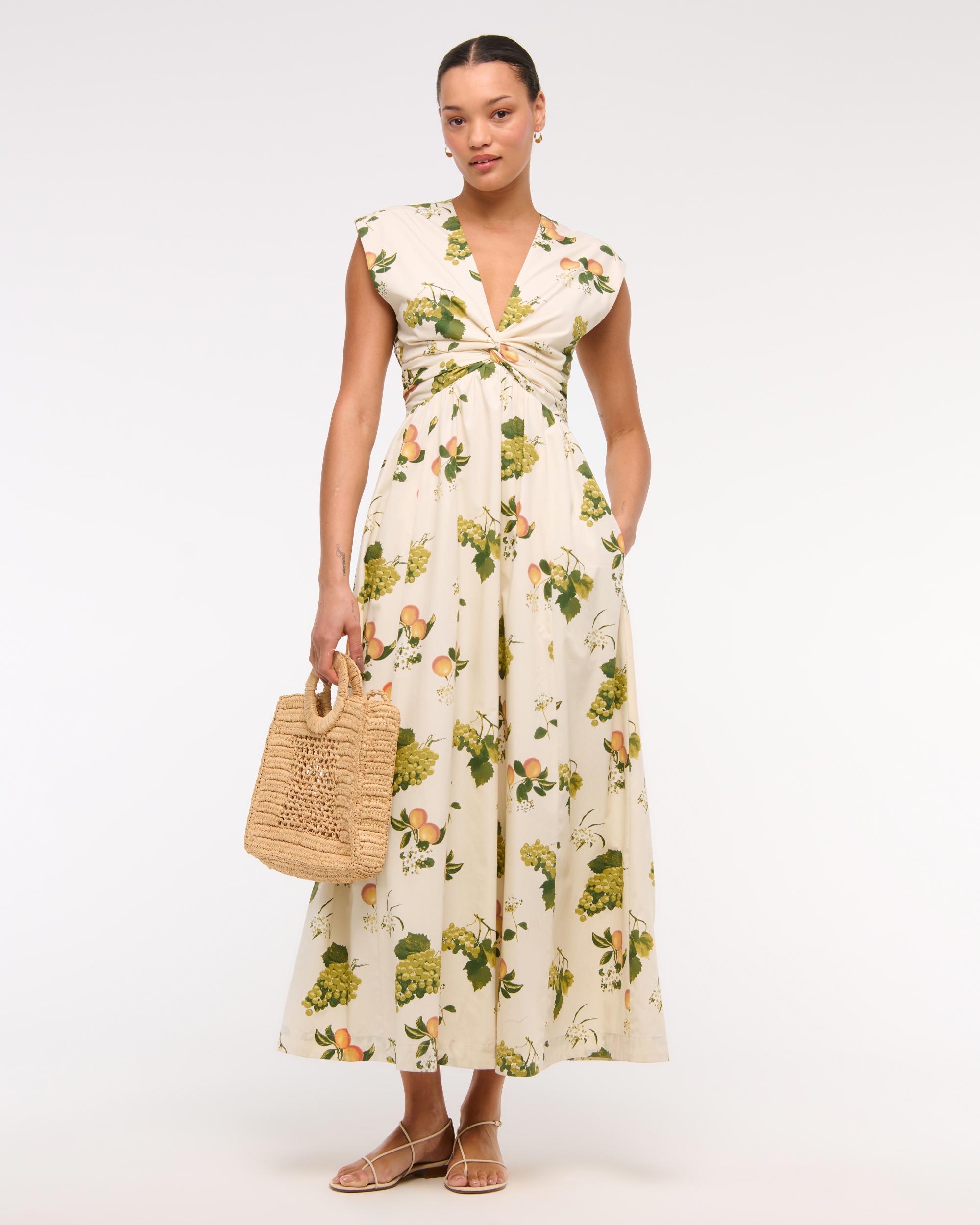 Twist-Front Maxi Dress Product Image