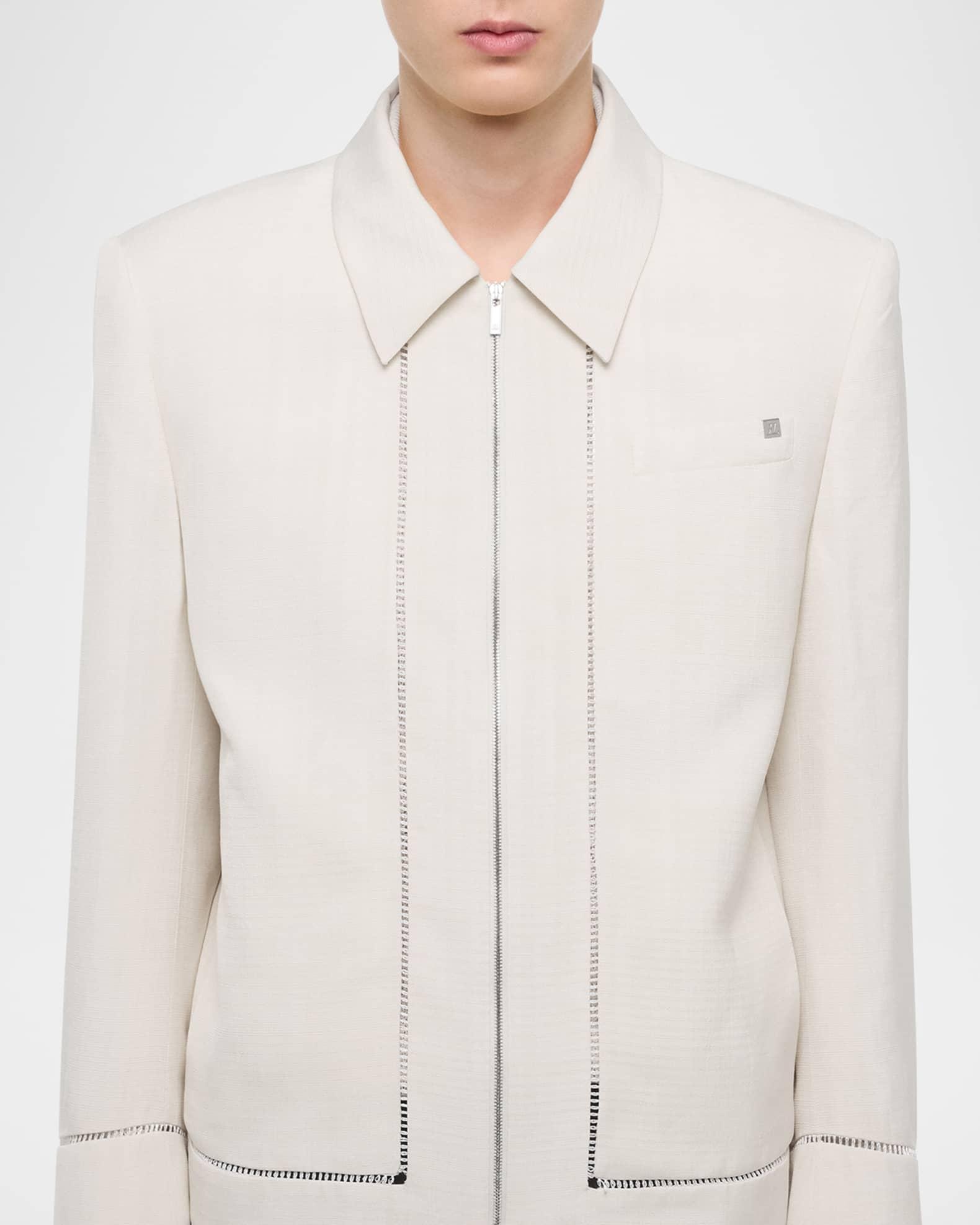 Men's Ladder-Stitch Border Zip Jacket Product Image