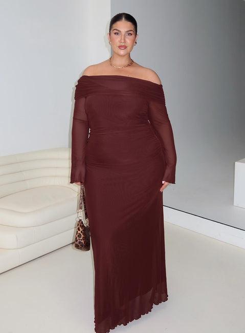 Consideration Maxi Dress Chocolate Curve Product Image