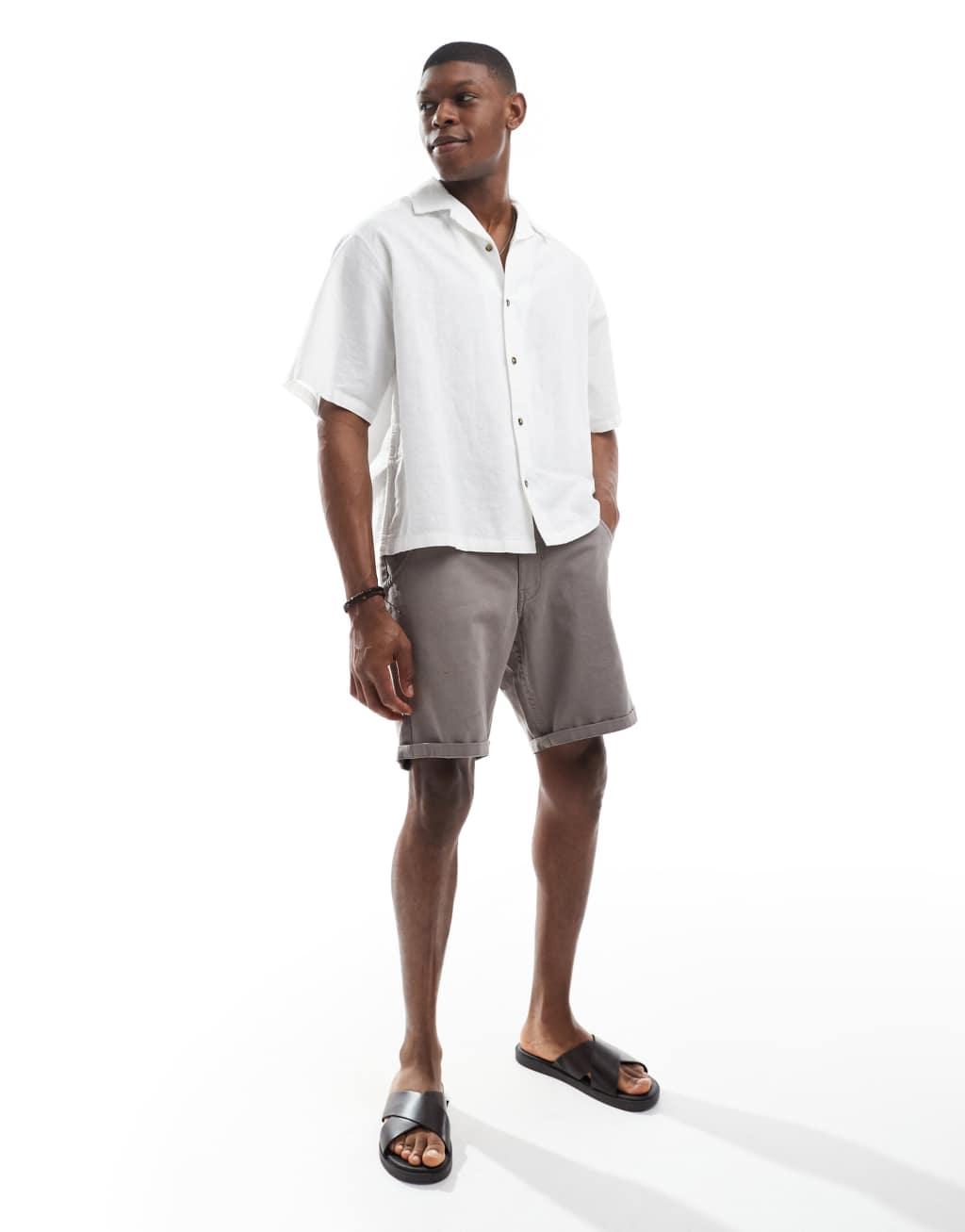 Brave Soul chino shorts in taupe Product Image