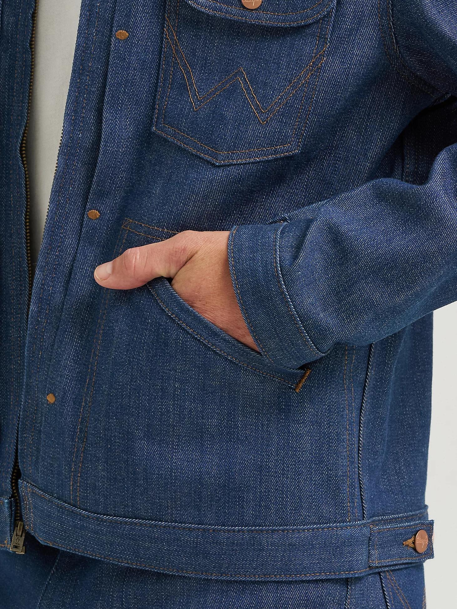 Men's Raw Japanese Selvedge Denim Jacket in Raw Indigo Product Image