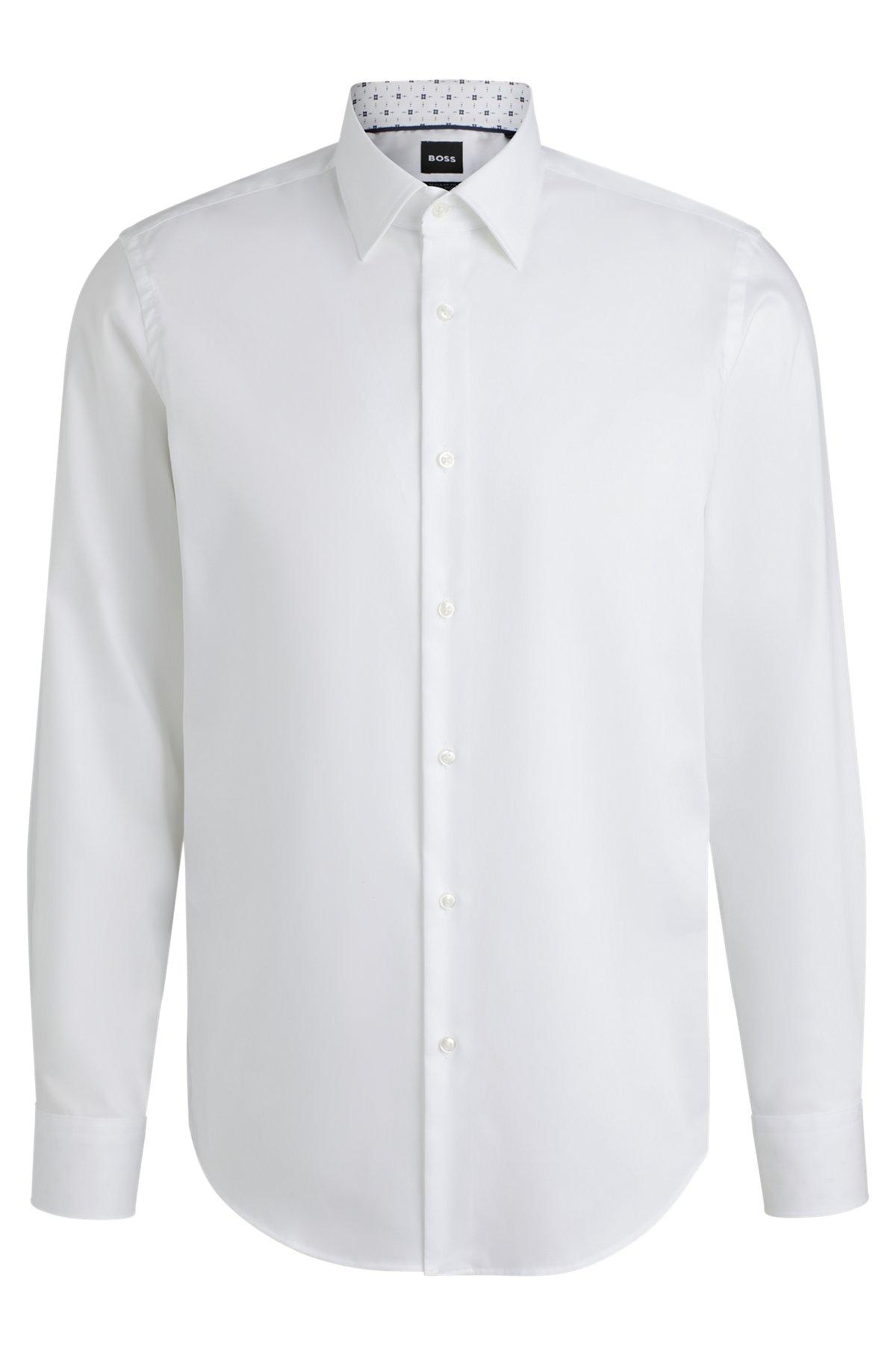 Regular-fit shirt in easy-iron cotton poplin Product Image