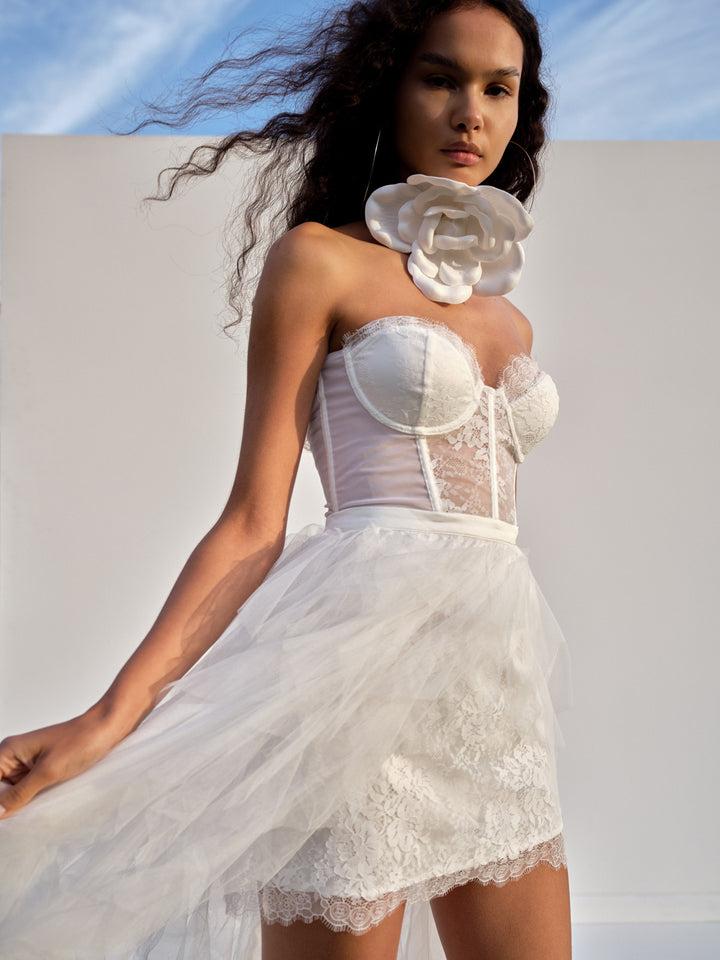 Bustier Gown — White Product Image