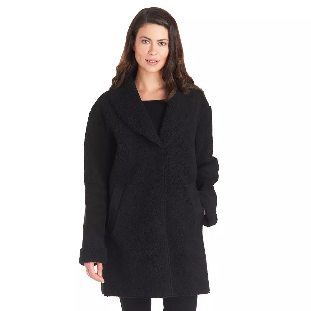 Women's Fleet Street Faux-Shearling Shawl Collar Coat,  Product Image