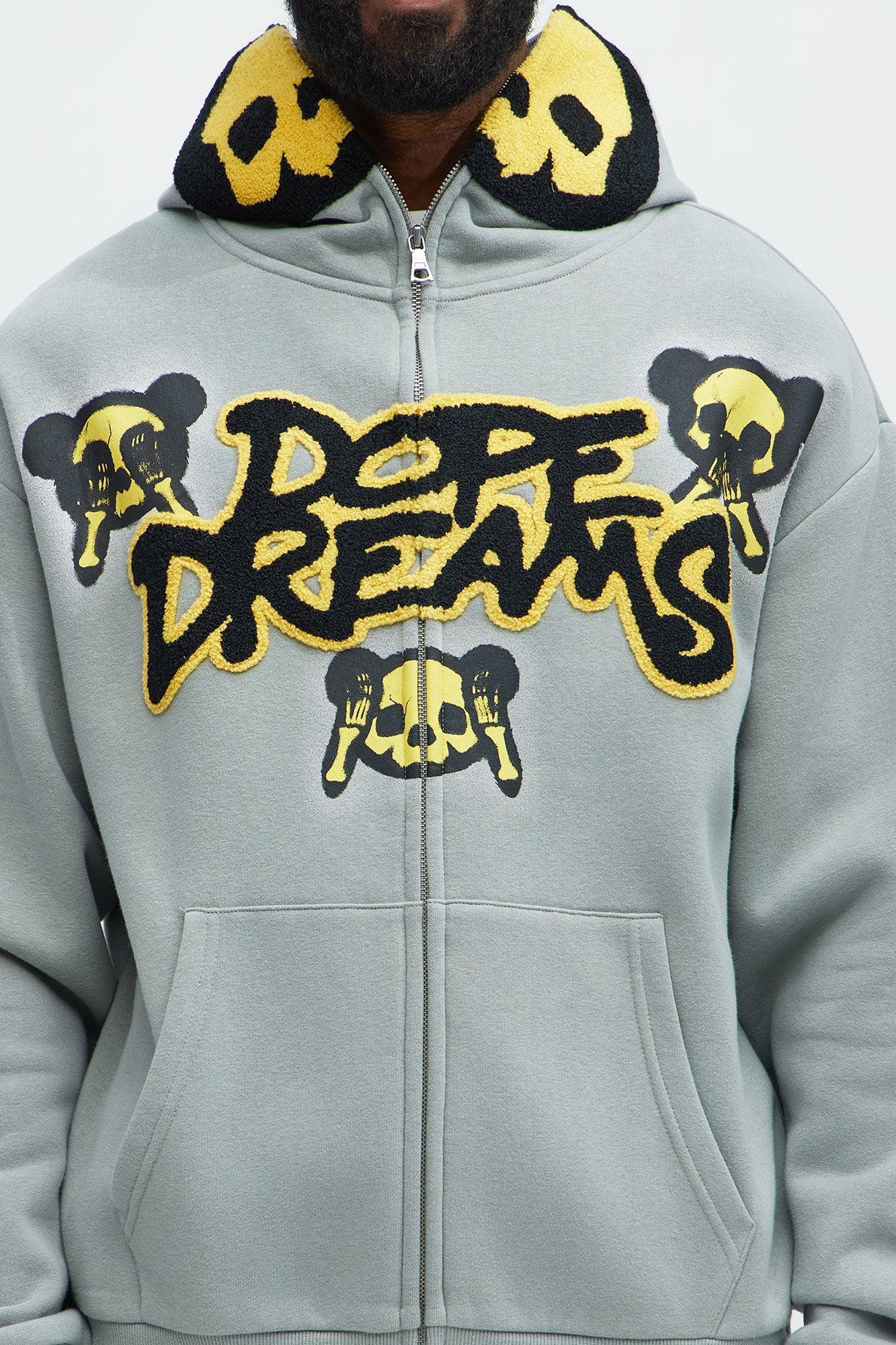 Tyson Dope Dreams Zip Up Hoodie - Grey/combo Product Image