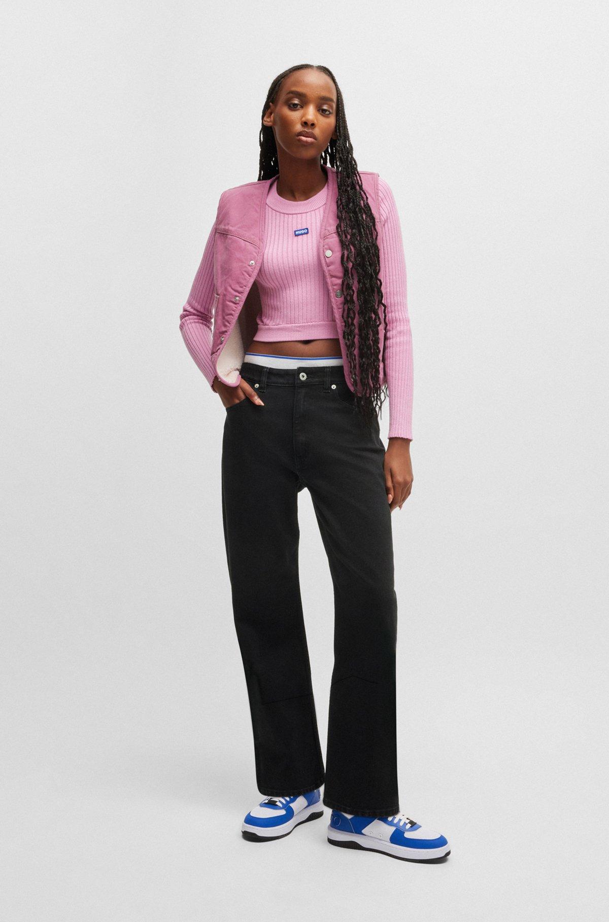 Slim-fit jeans in black stretch denim Product Image