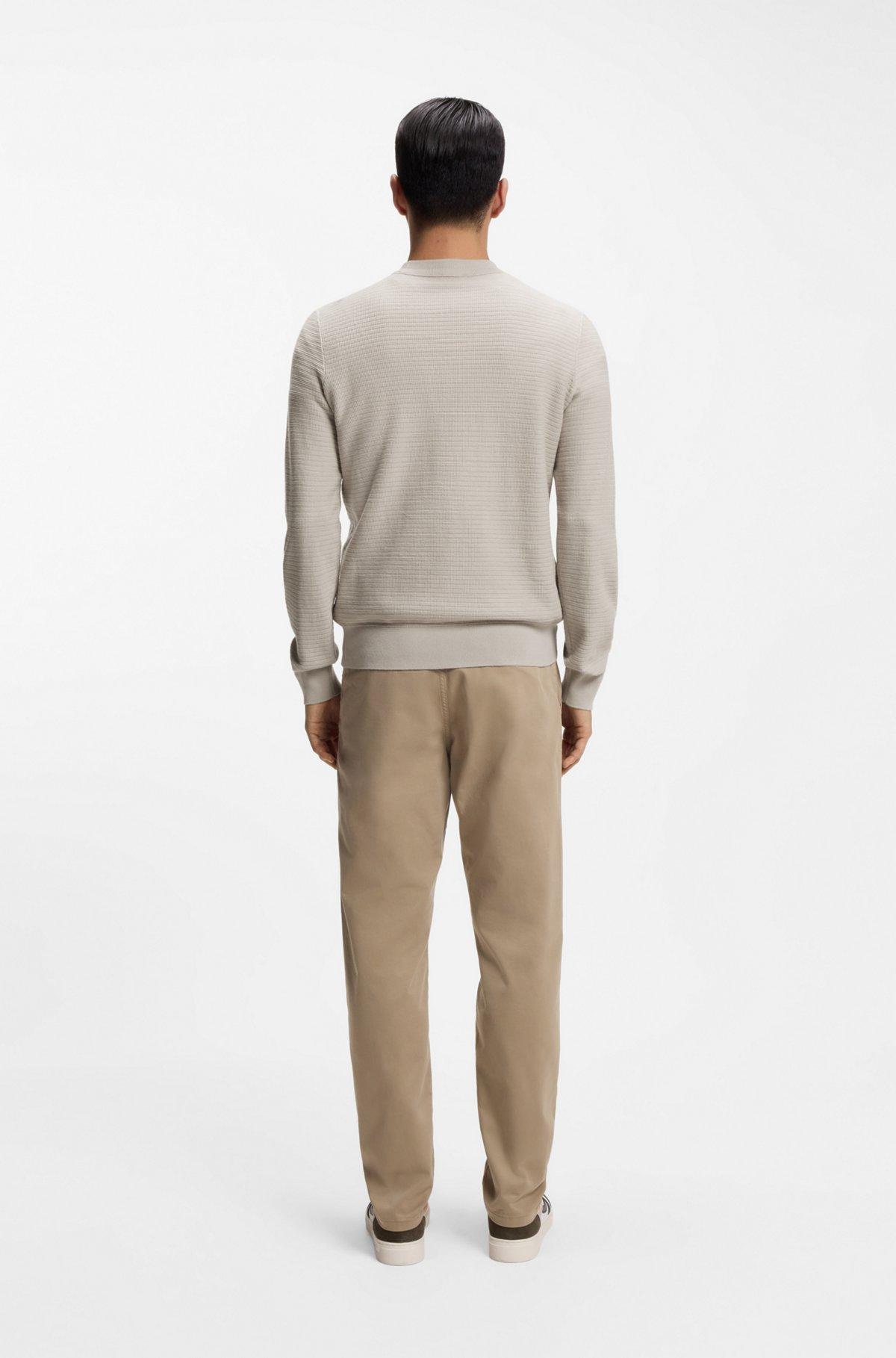 Cotton-cashmere sweater with logo patch Product Image