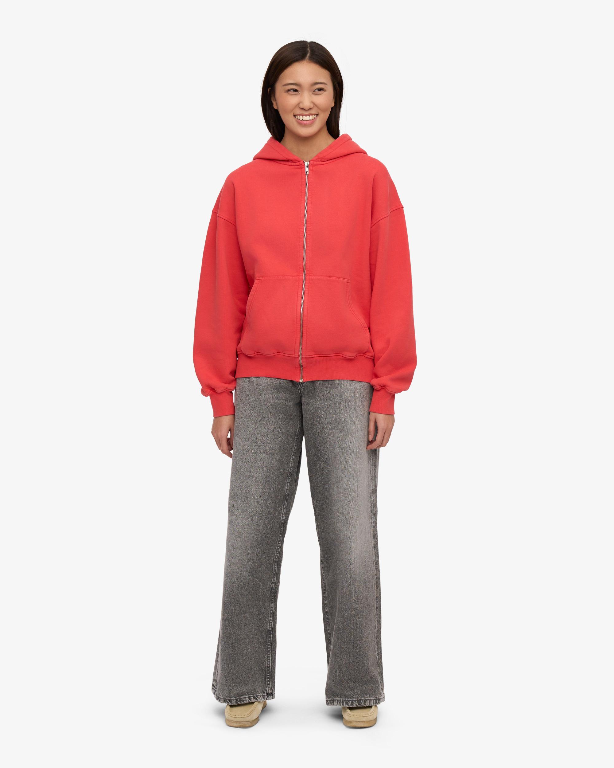 Organic Oversized Zip Hood - Dusty Olive Product Image