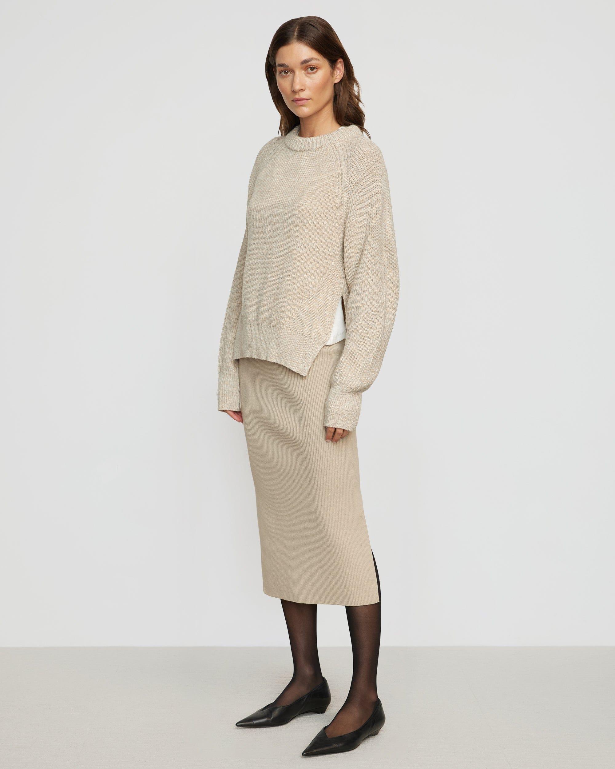 Faustine Cotton Ribbed Skirt Product Image