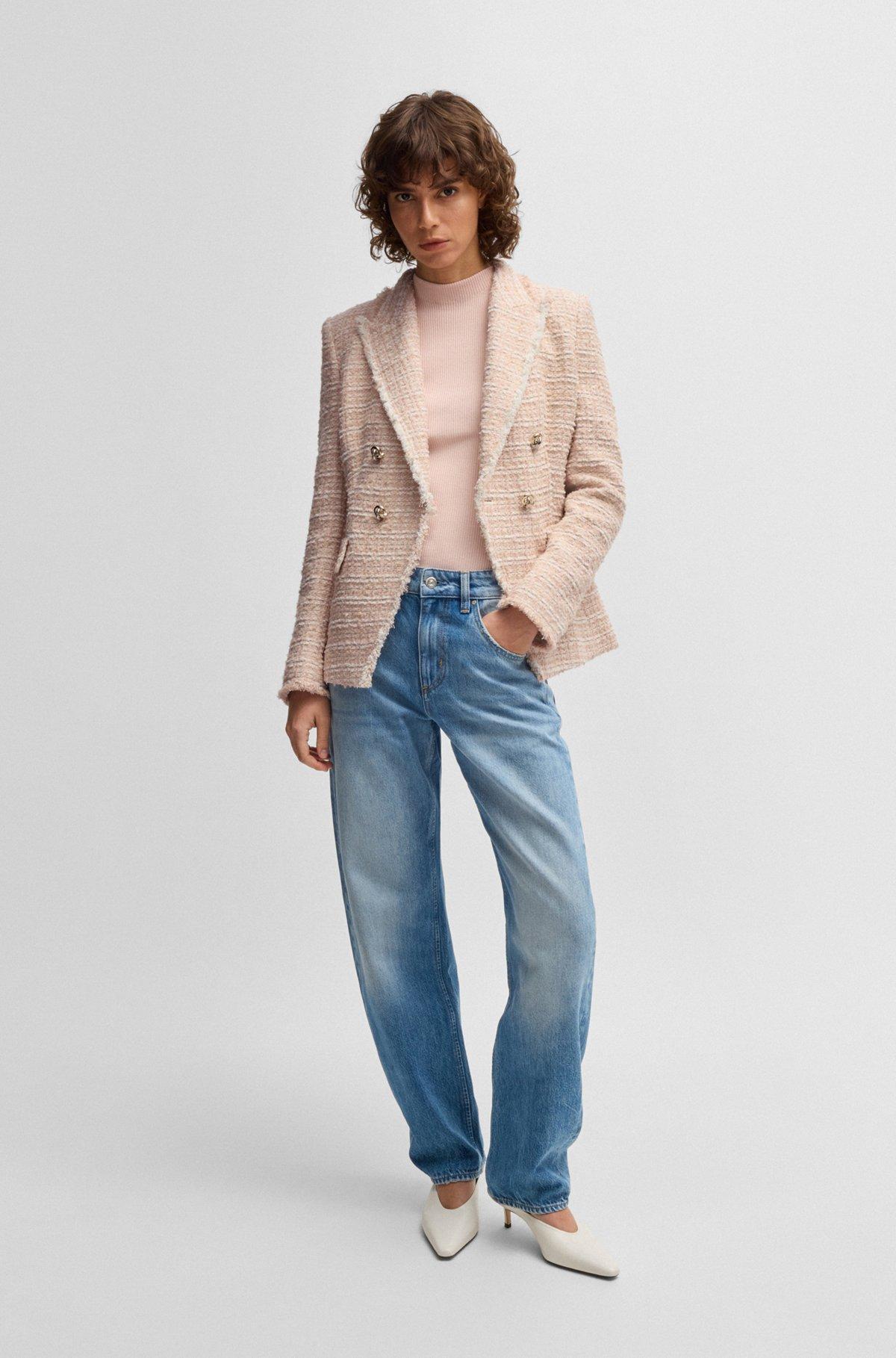 Slim-fit blazer in summery tweed Product Image