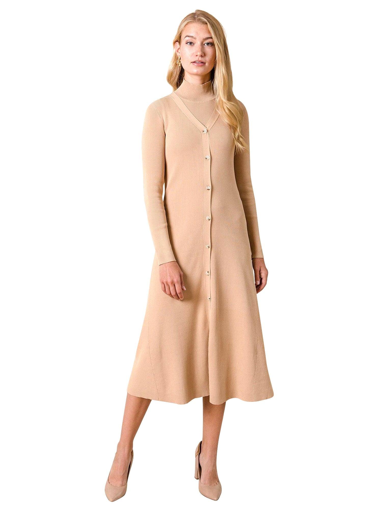 Apparalel Ribbed Cardigan Dress Product Image