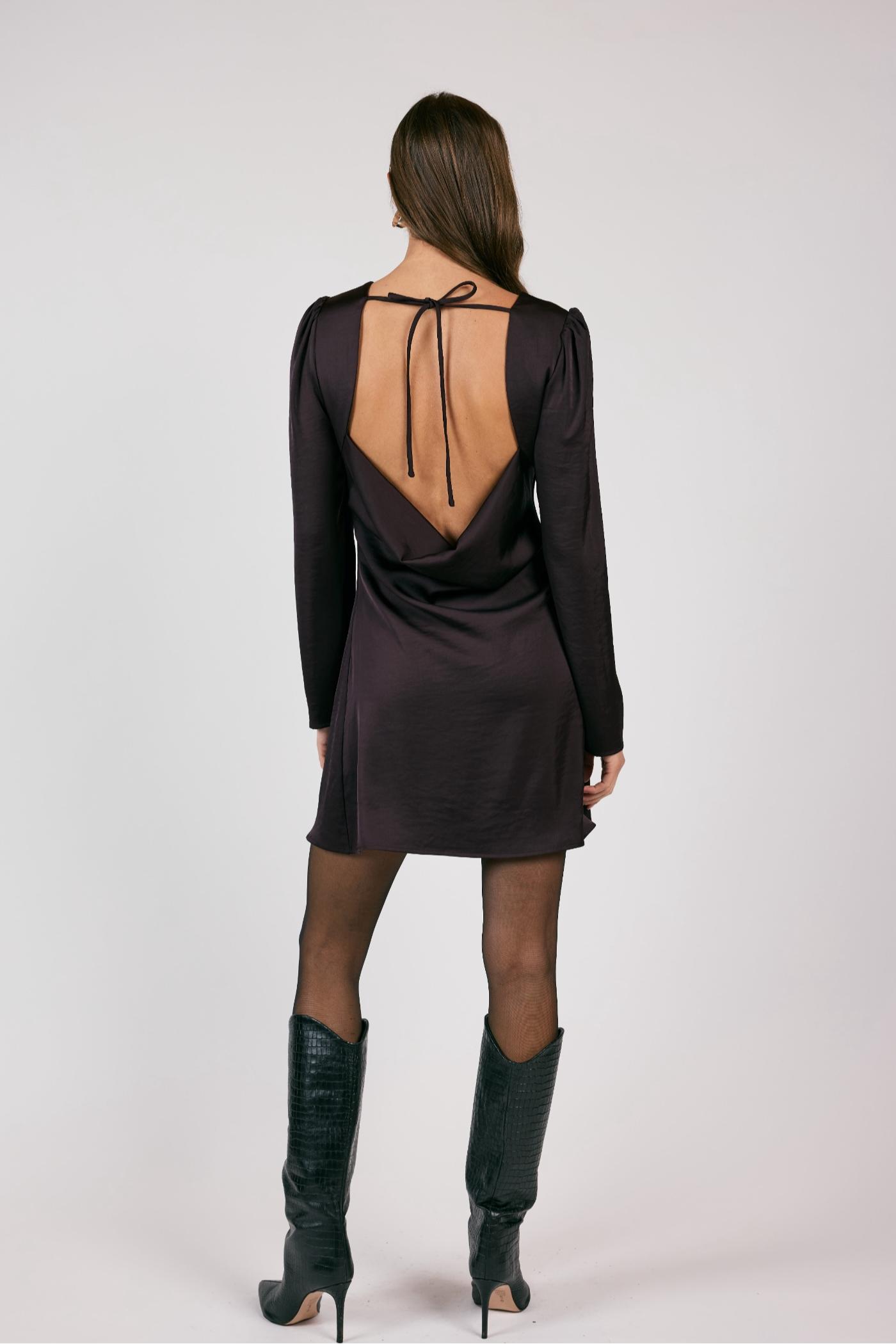 Culture Open Back Cowl Mini Dress Product Image