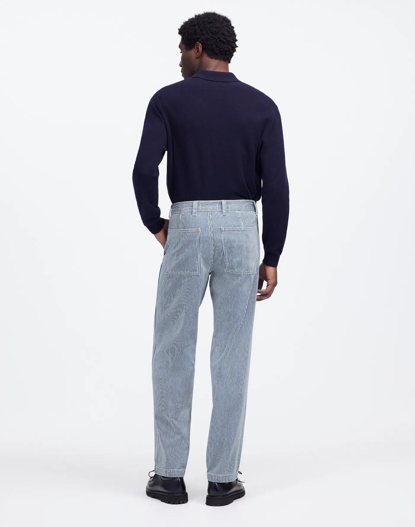 Baggy Surplus Pants in Indigo Engineer Stripe Product Image
