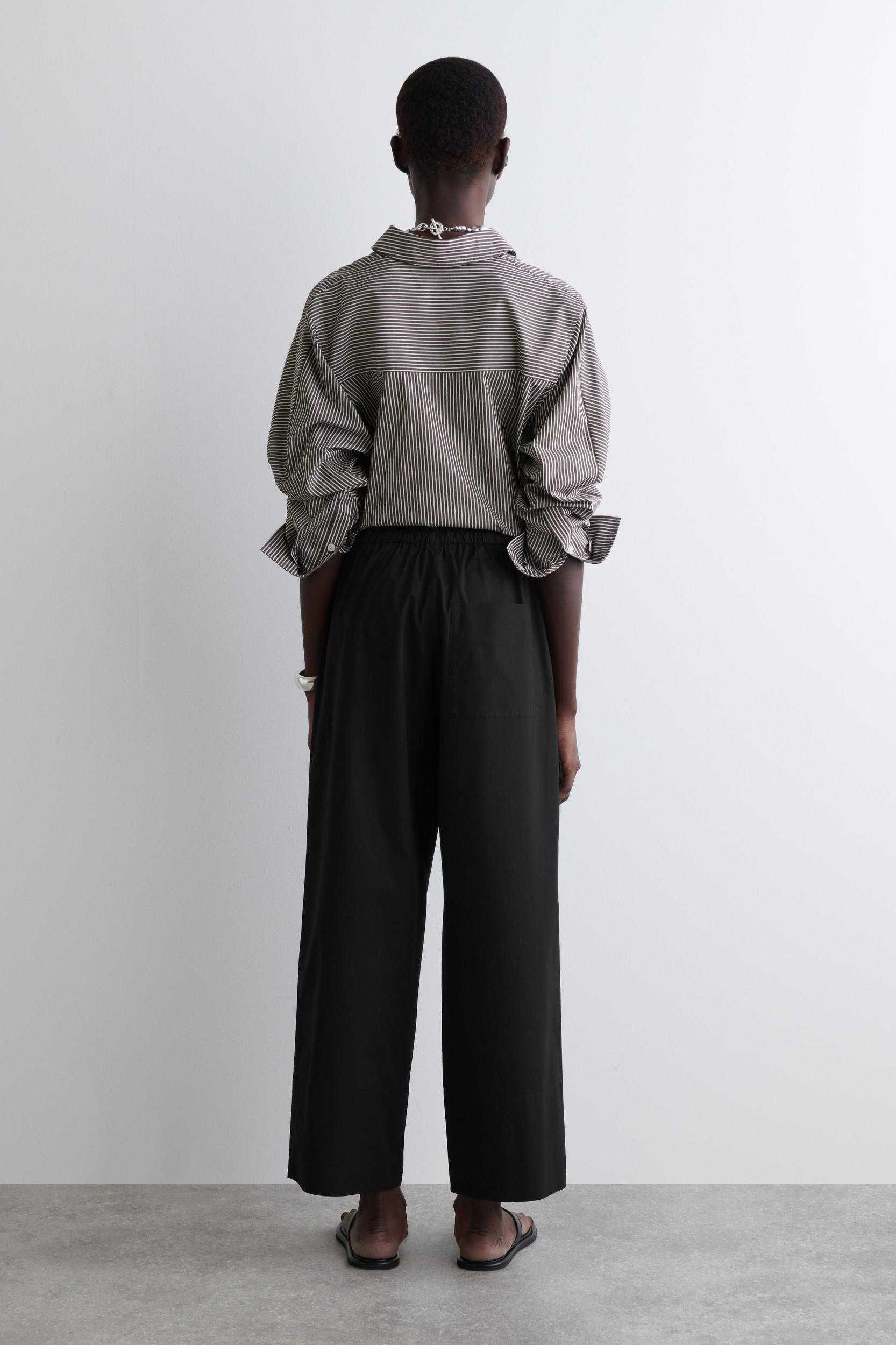 DRAWSTRING COTTON PANTS Product Image