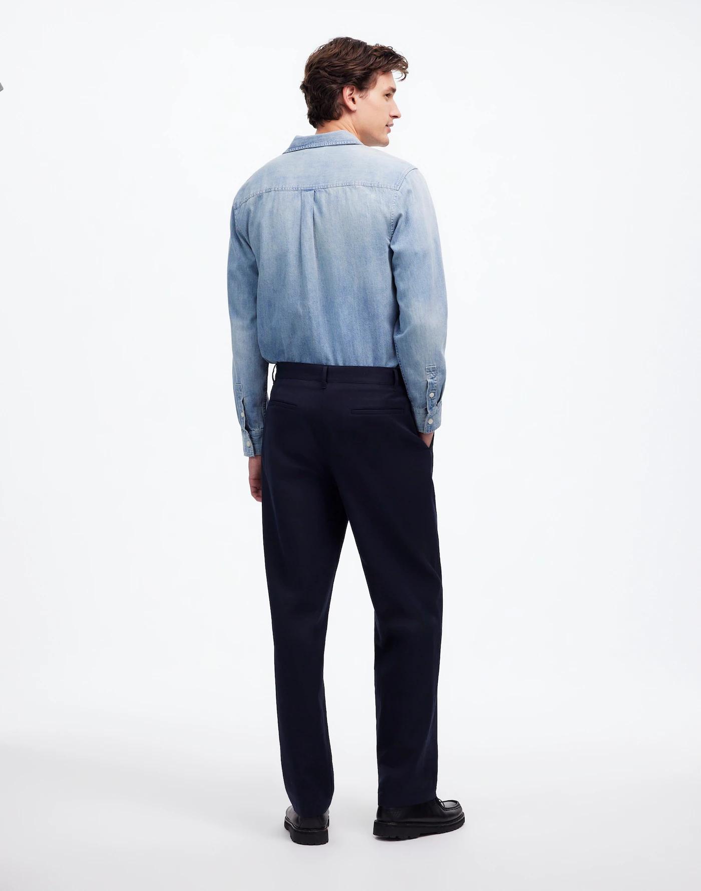 Pleated Trousers in Italian Cotton Twill Product Image