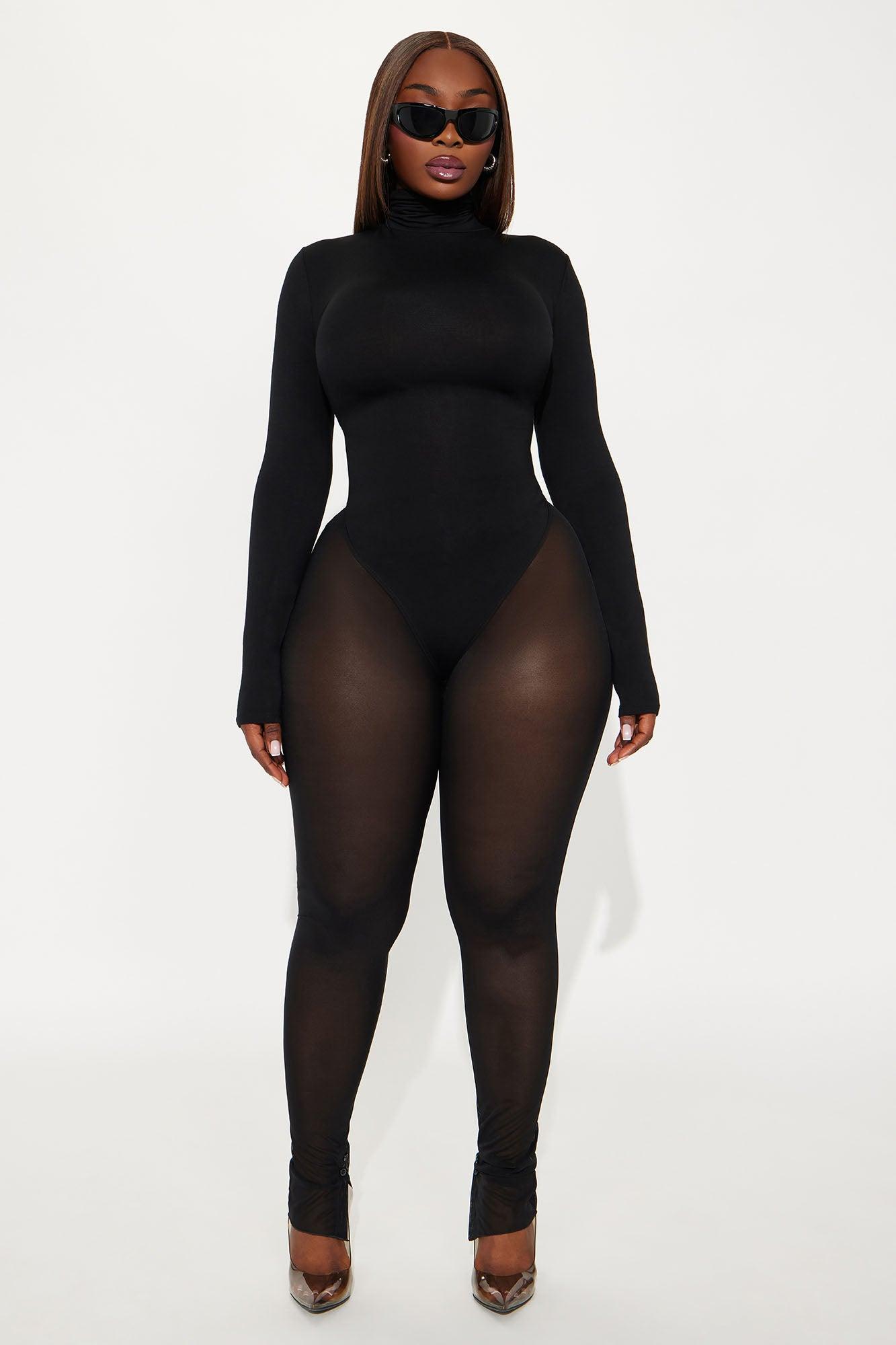 Power Mesh High Waisted Leggings - Black Female Product Image