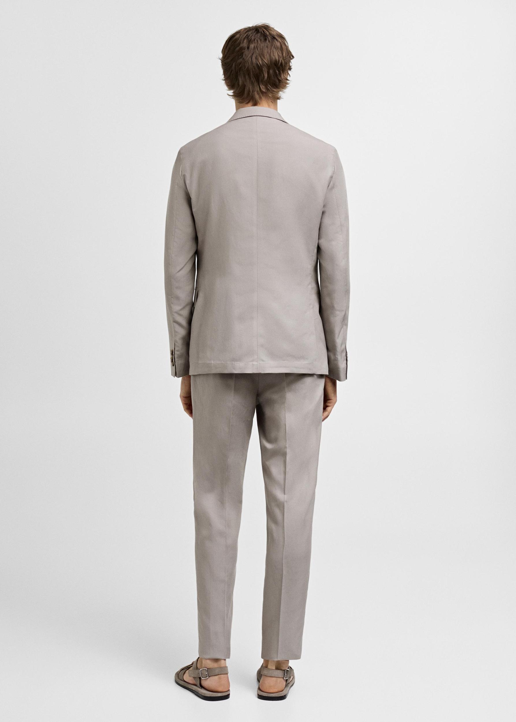 Slim-fit linen-blend suit pants - Men | MANGO USA Product Image