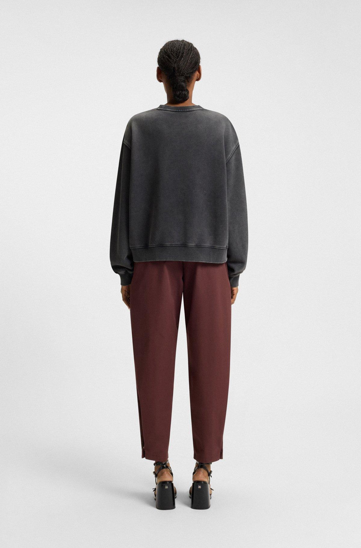 Cotton-terry sweatshirt with creative artwork Product Image