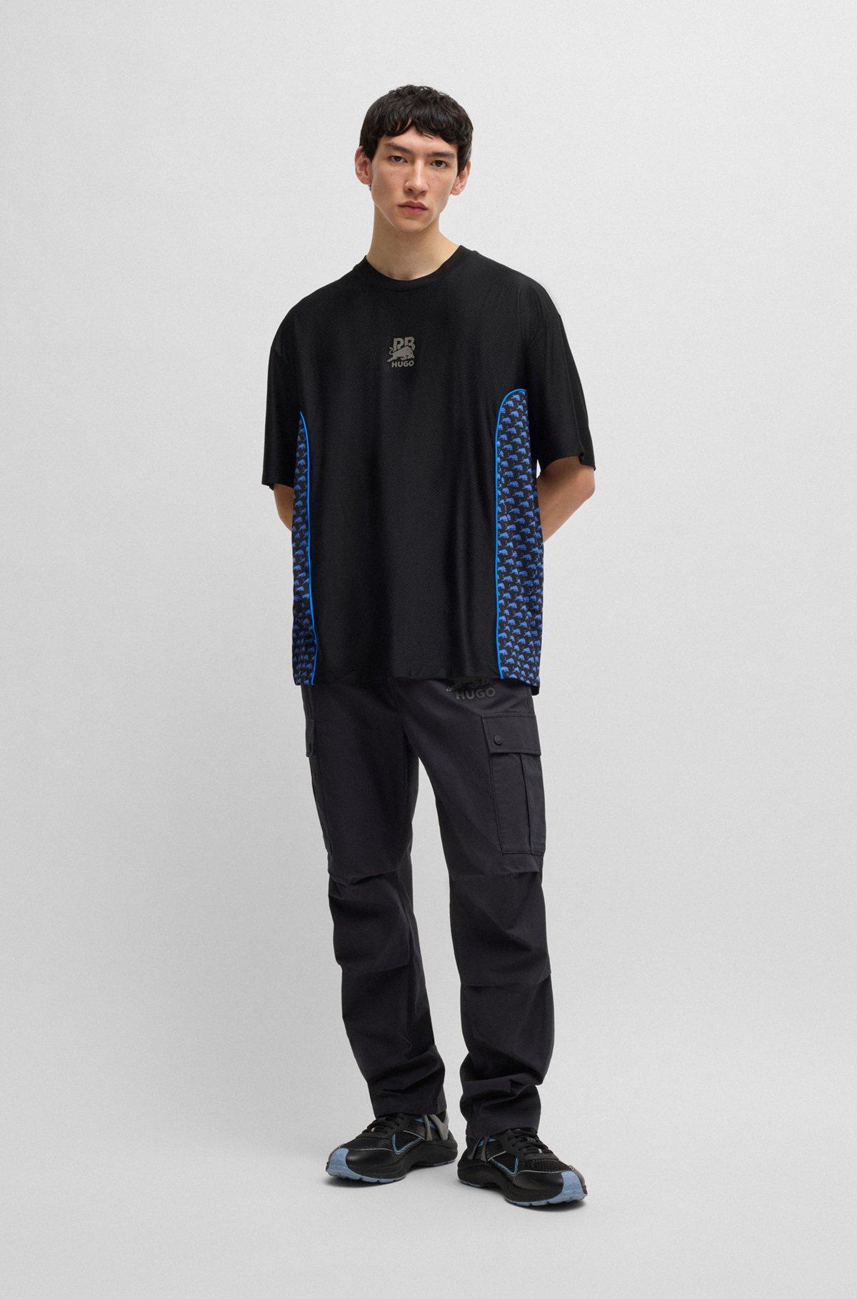 HUGO x RB structured-jersey T-shirt with piping details Product Image