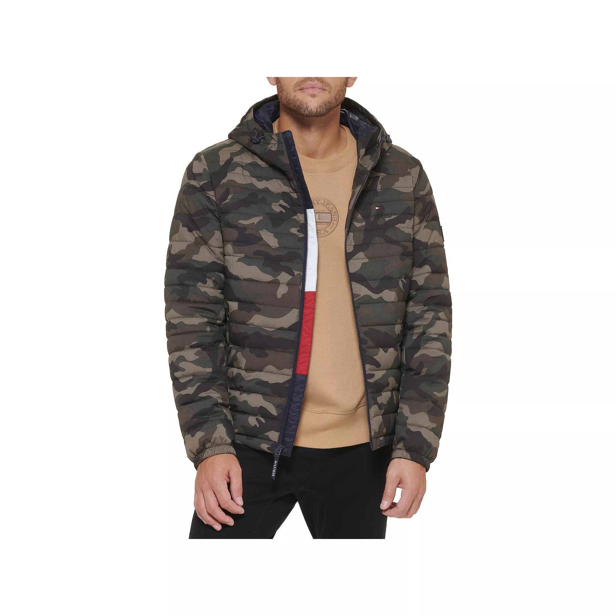 Men's Tommy Hilfiger Stretchy Hooded Puffer Jacket,  Product Image