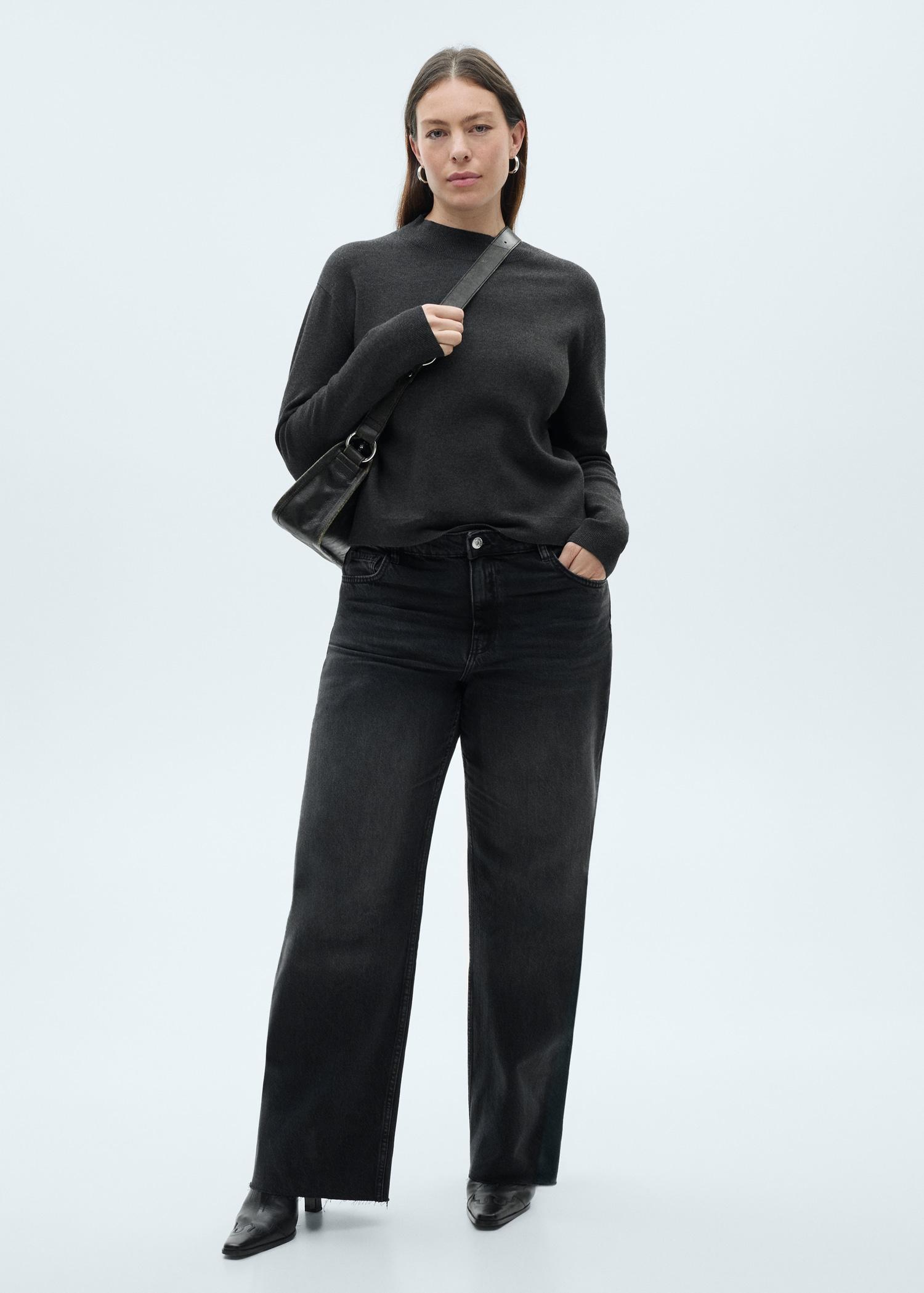 Danila wideleg high-rise jeans - Women | MANGO USA Product Image