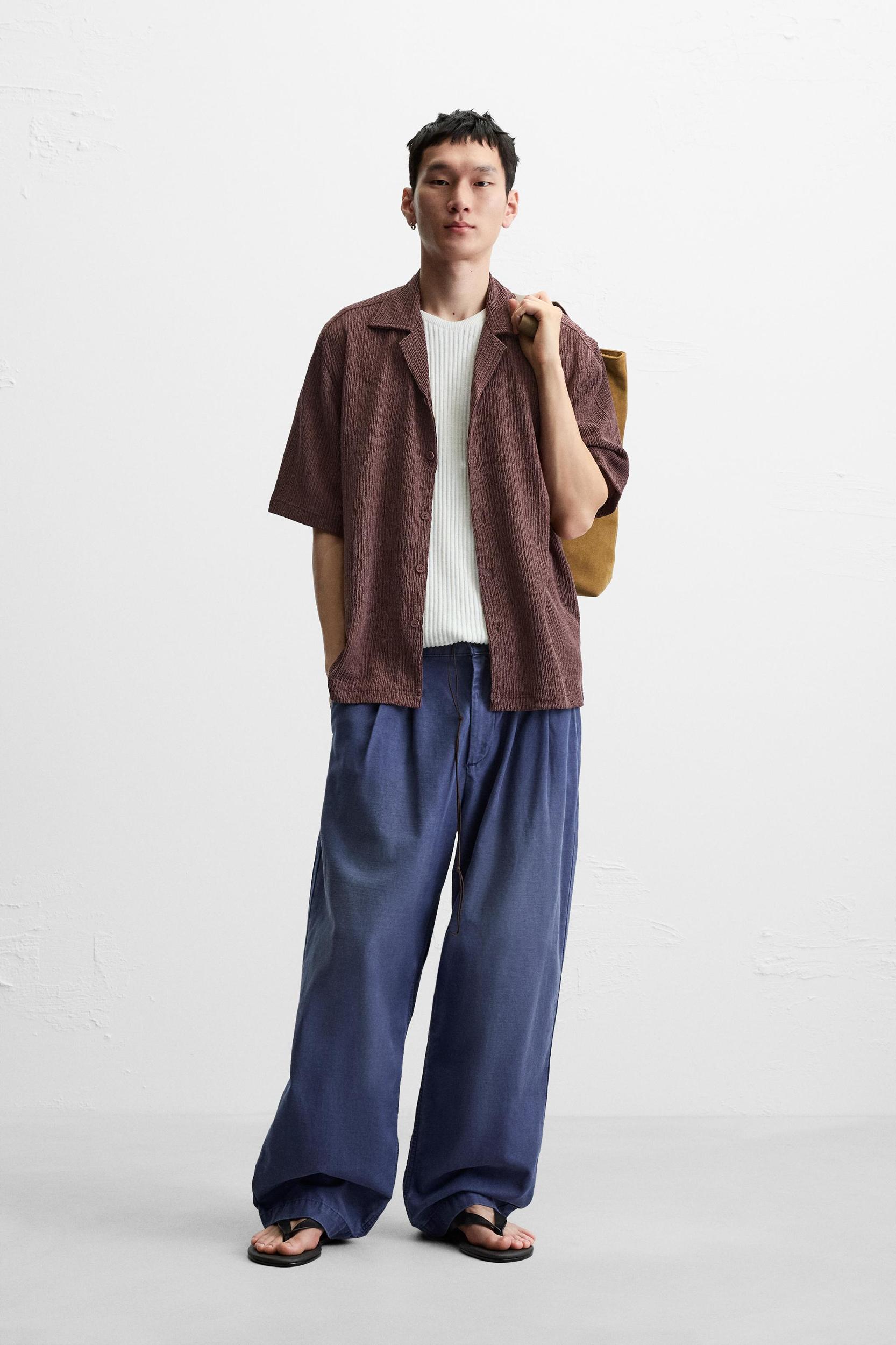 WASHED TEXTURED SHIRT Product Image